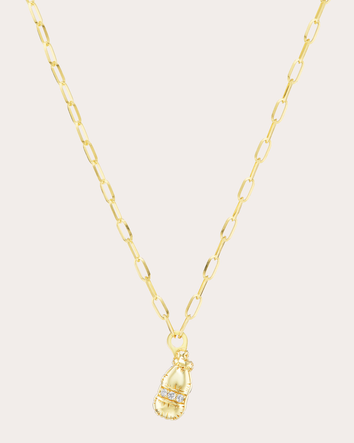 Diamond Baby Bottle Pendant Necklace