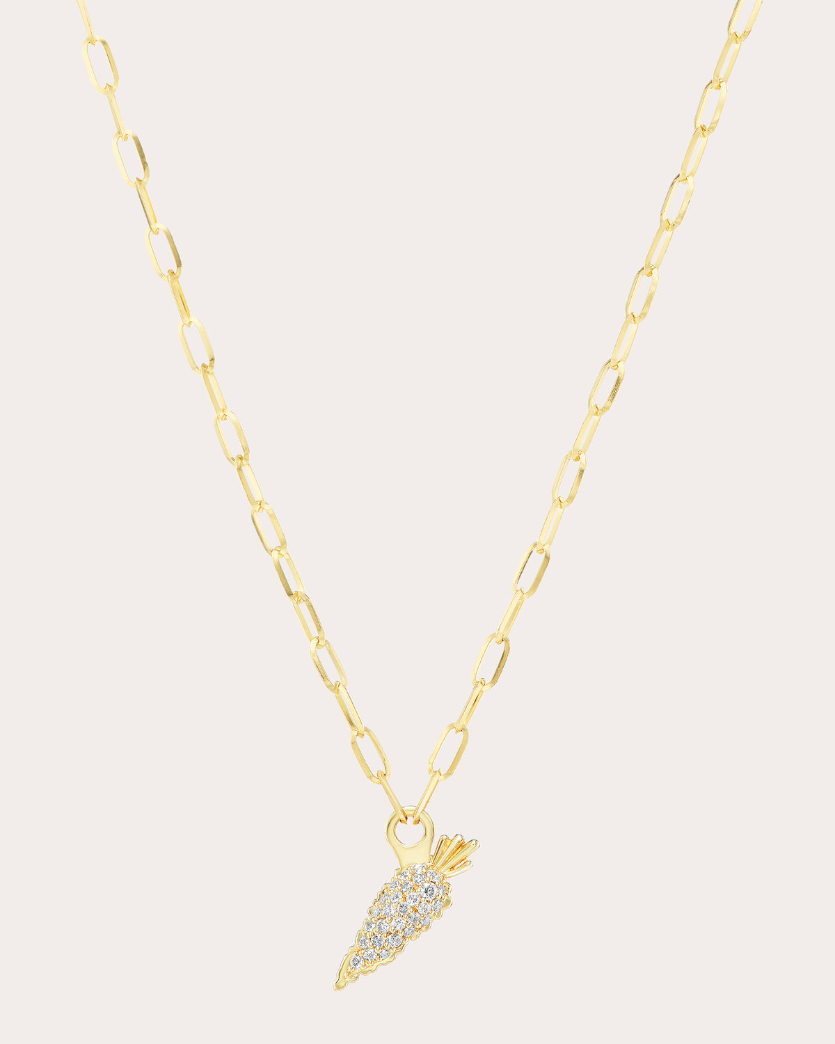 Diamond Carrot Pendant Necklace