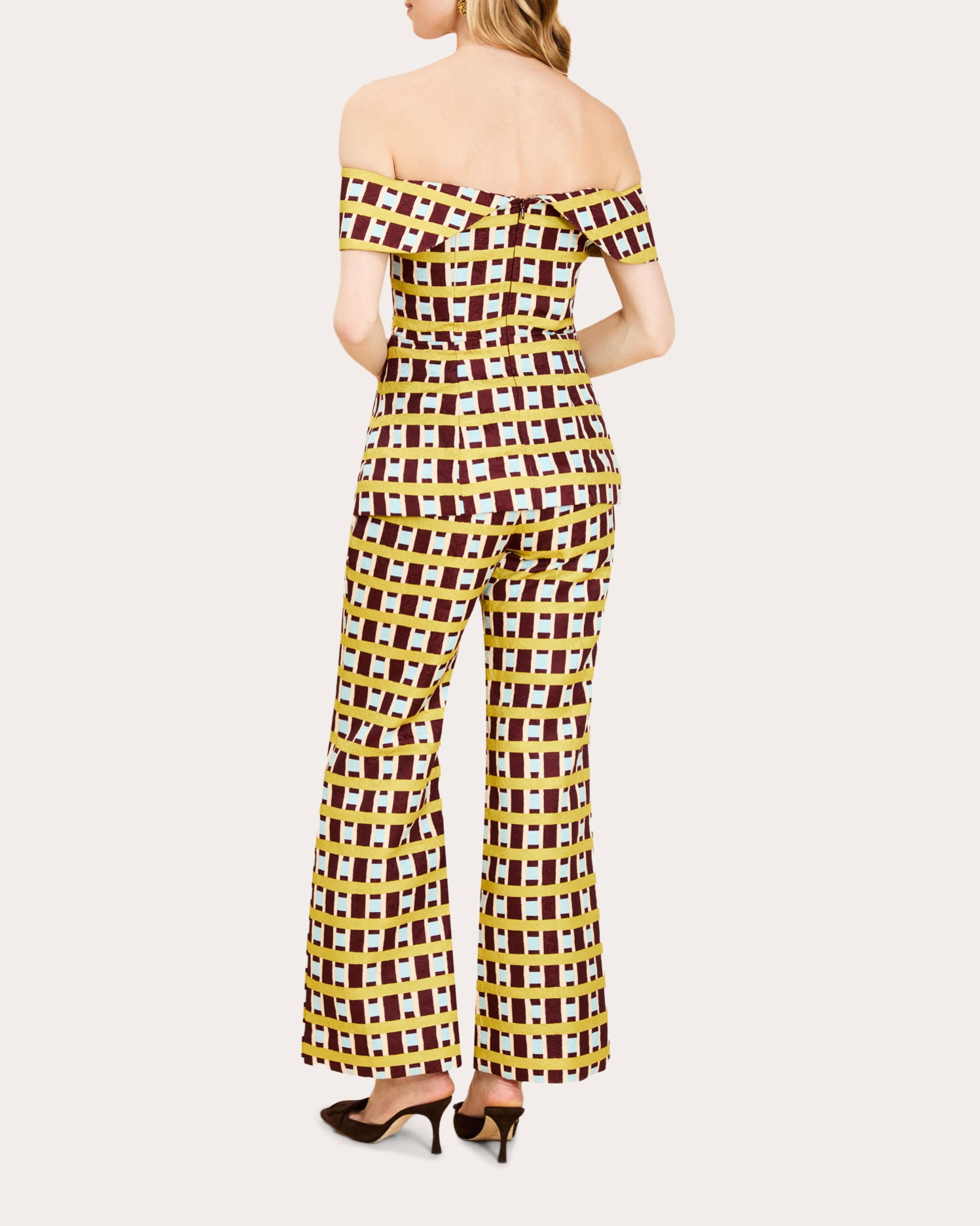 Friday Gingham Wide-Leg Pants