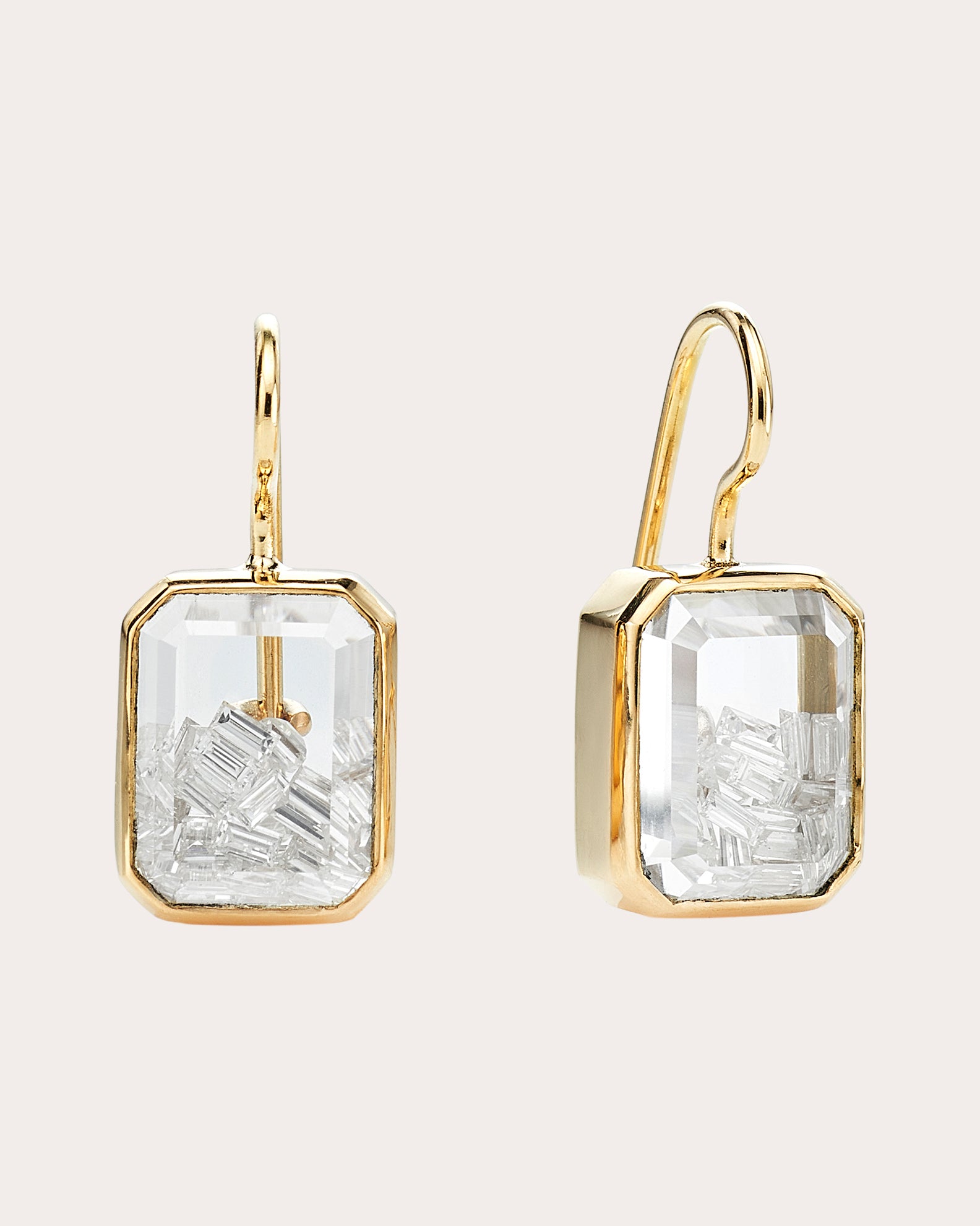 Diamond Esmeralda Drop Earrings
