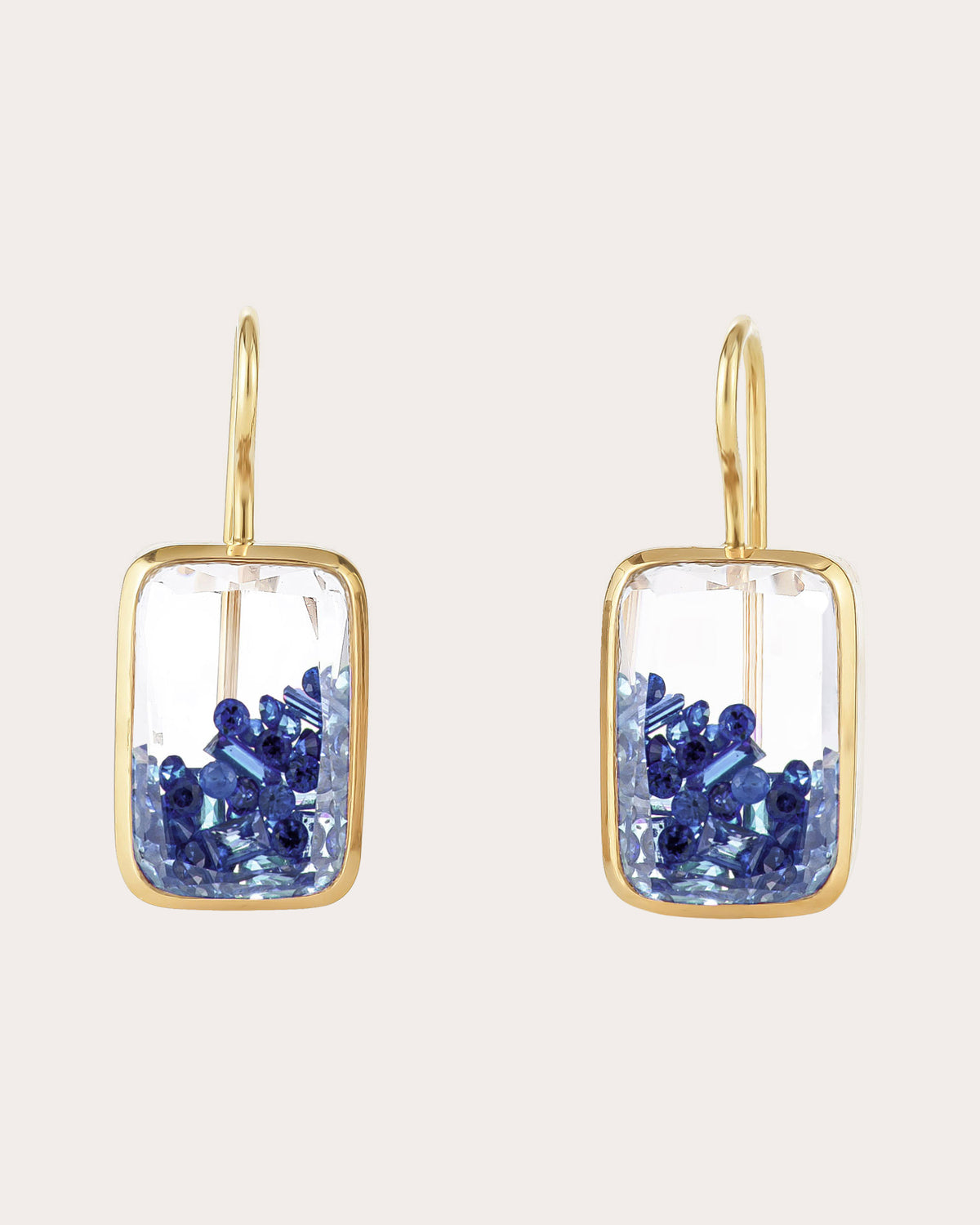 Blue Sapphire Petite Ten Fourteen Drop Earrings