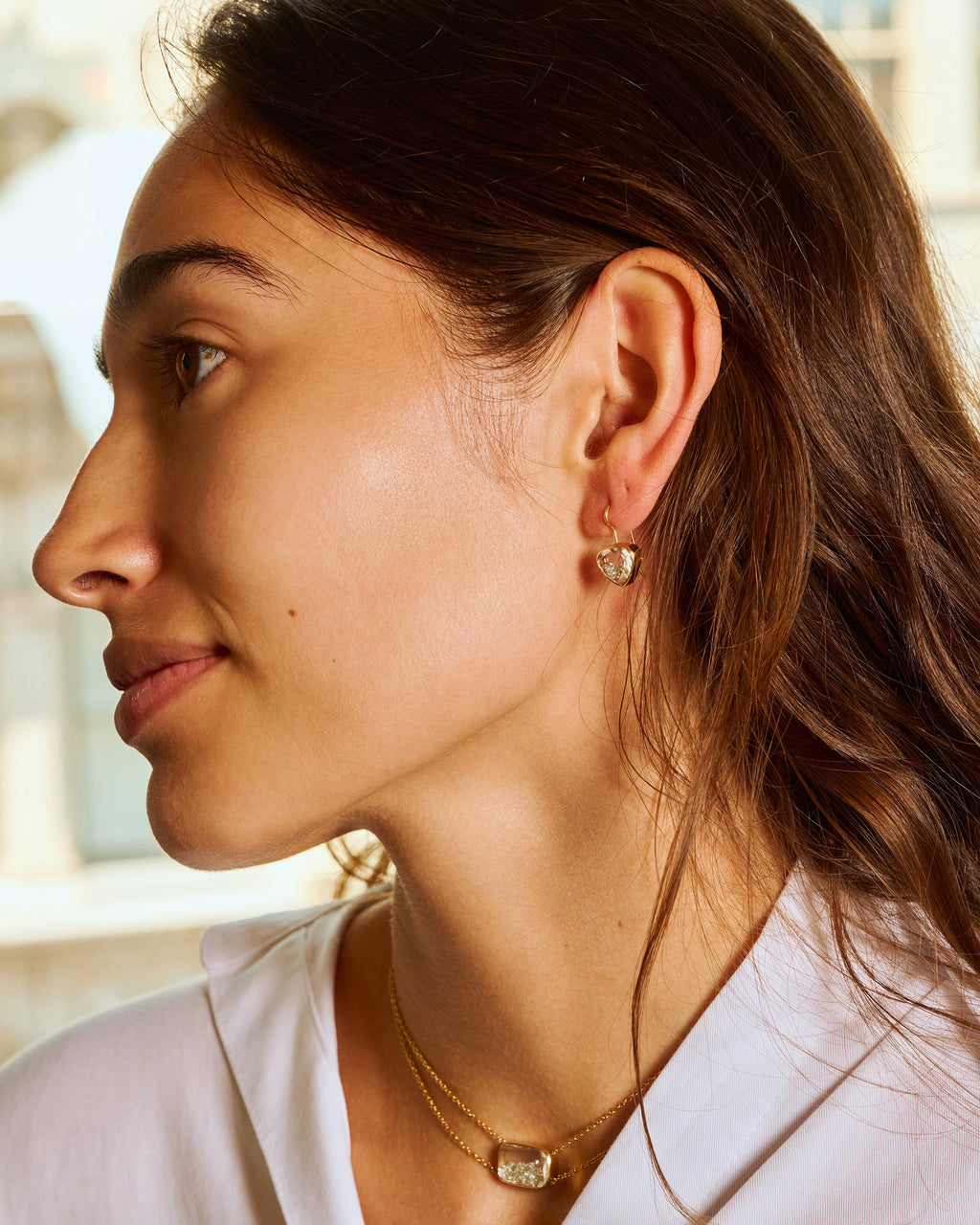 Diamond Naipe Heart-ish Drop Earrings