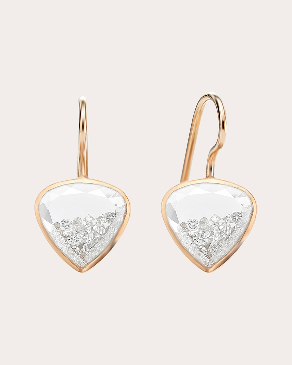 Diamond Naipe Heart-ish Drop Earrings
