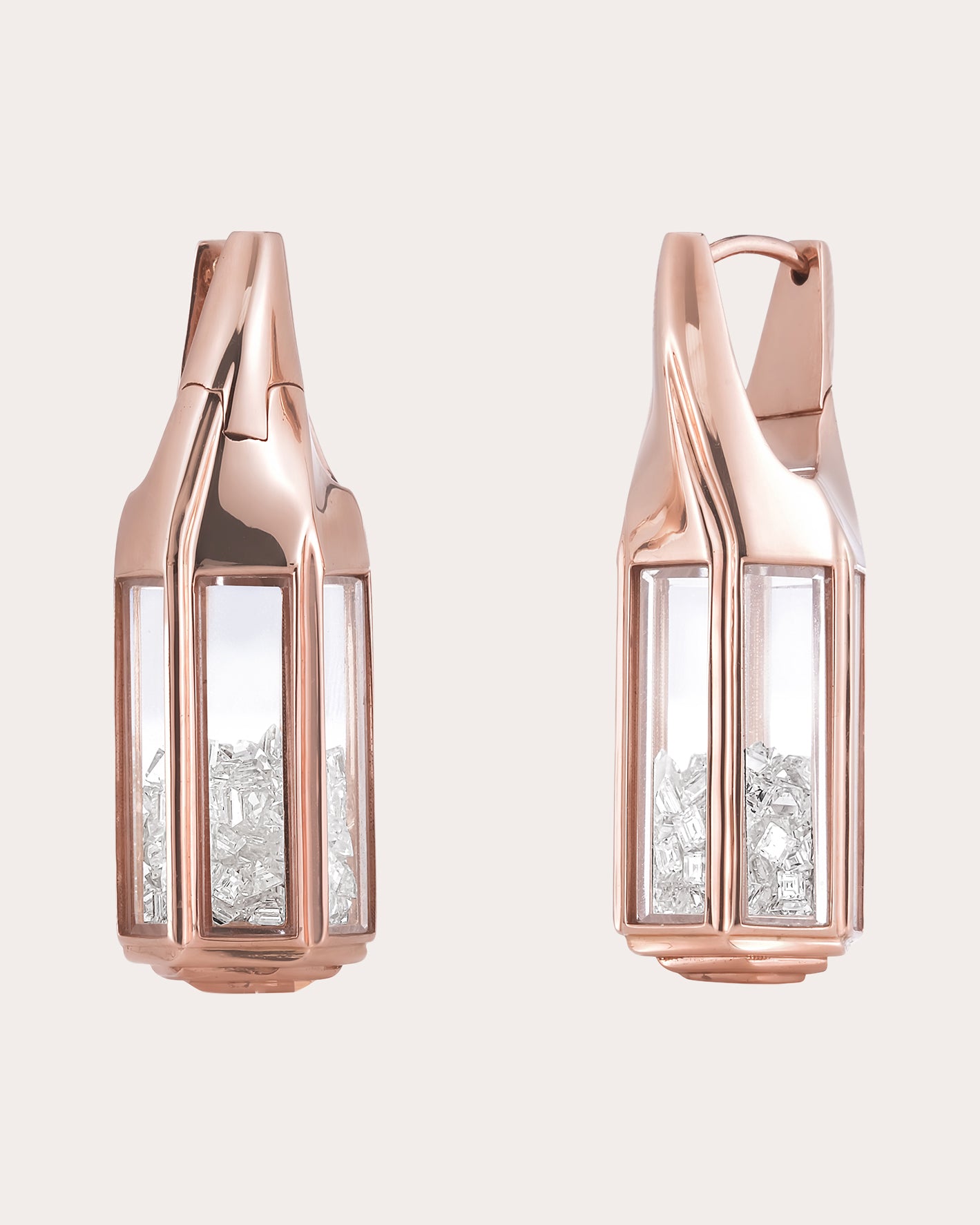 Farol 18K Gold Crystal and Diamond Shaker Earrings