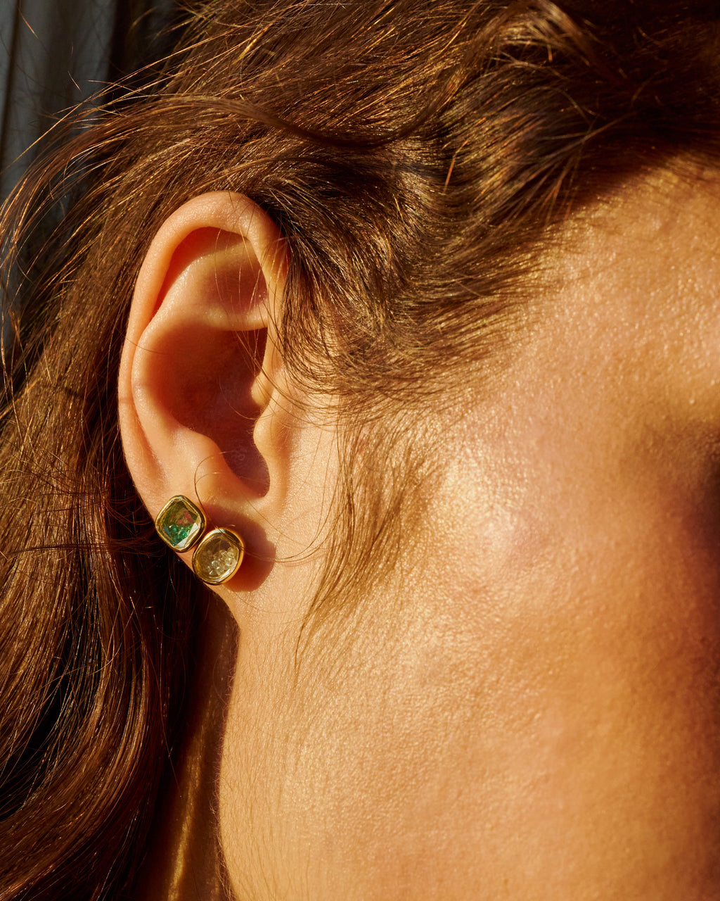 Diamond Neue Oval Stud Earrings
