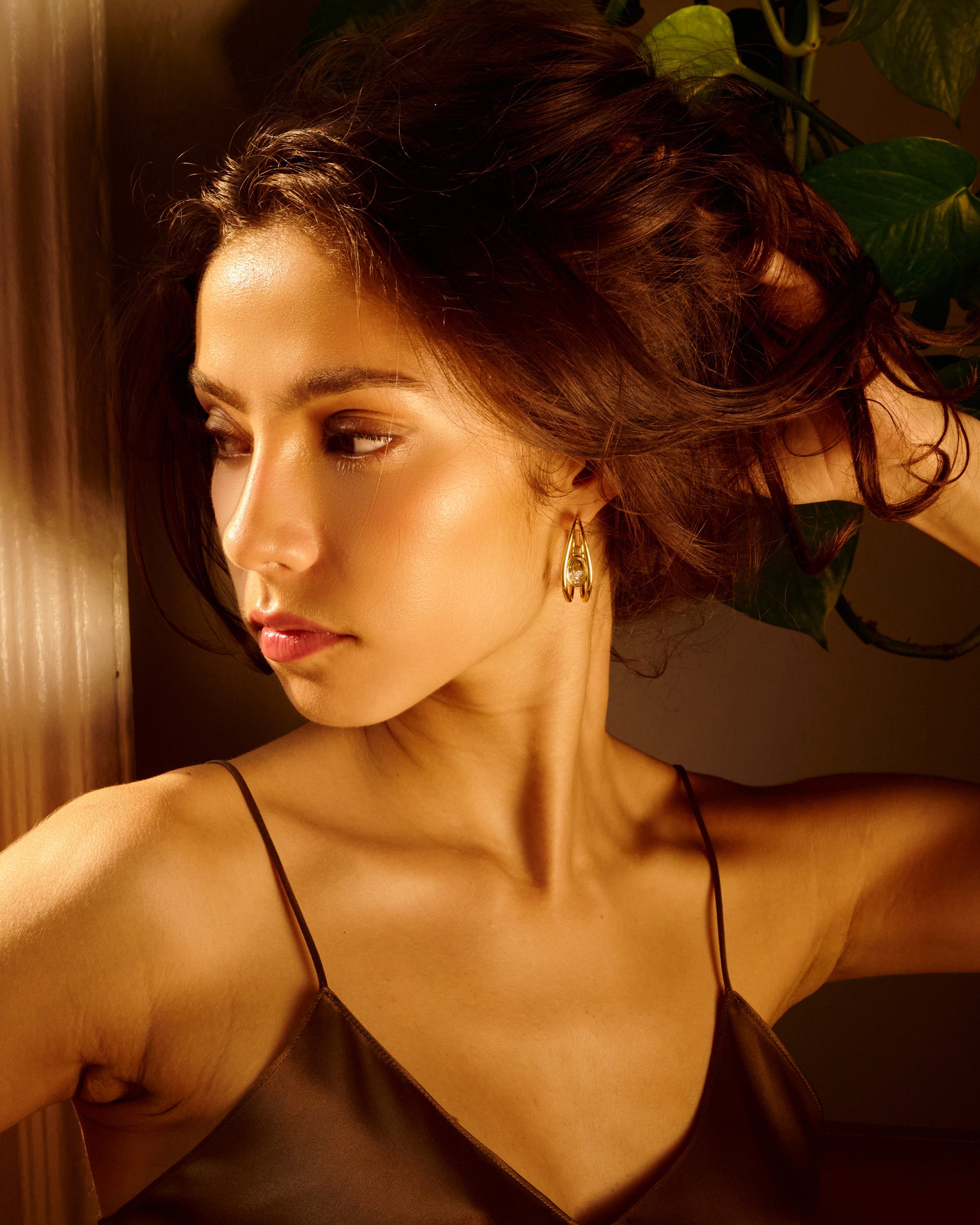 Diamond & 18k Gold Cascavel Shaker Hoop Earrings