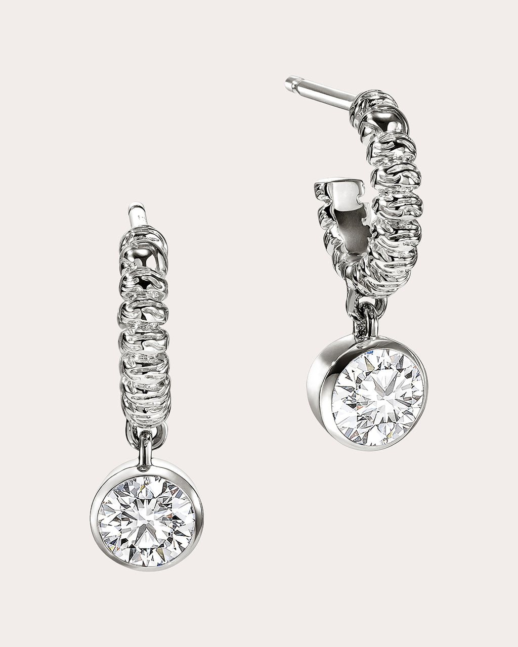Diamond JH Lovestruck™ Heishi Hoop Earrings