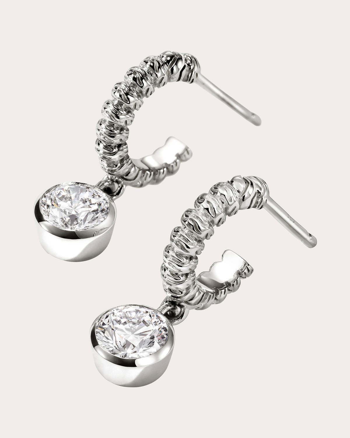 Diamond JH Lovestruck™ Heishi Hoop Earrings