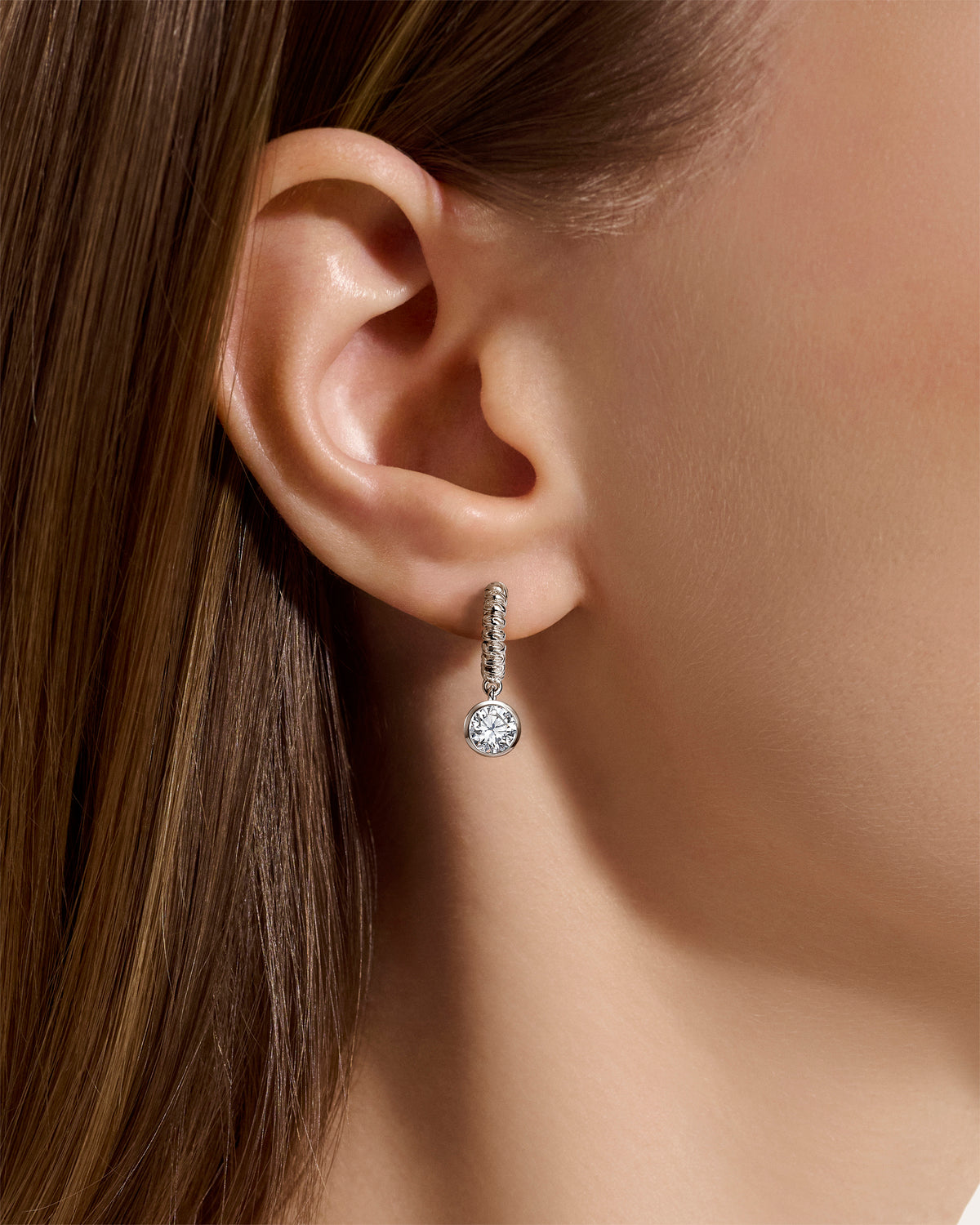 Diamond JH Lovestruck™ Heishi Hoop Earrings