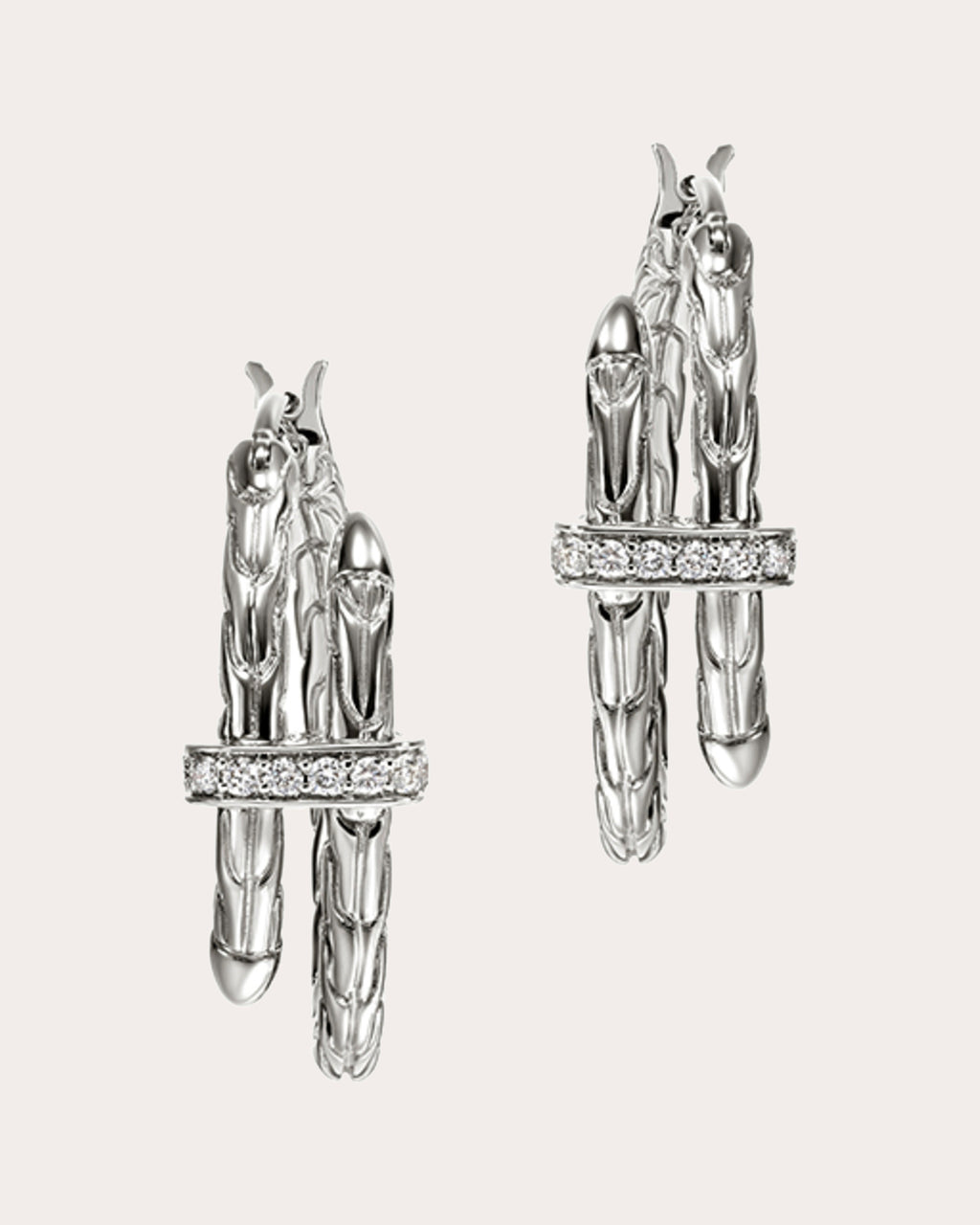 Diamond Spear Hoop Earrings
