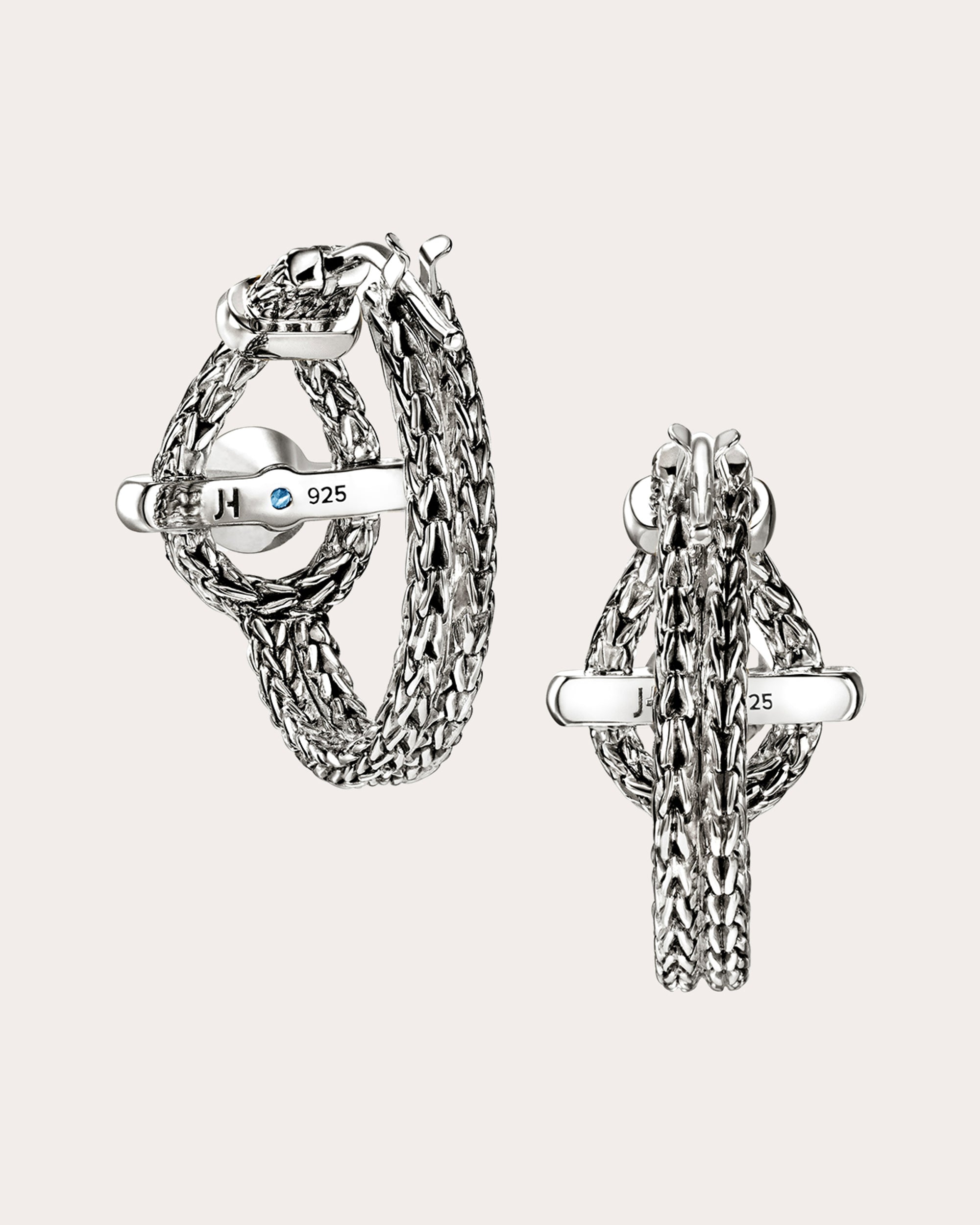 Swiss Blue Topaz Icon Hoop Earrings