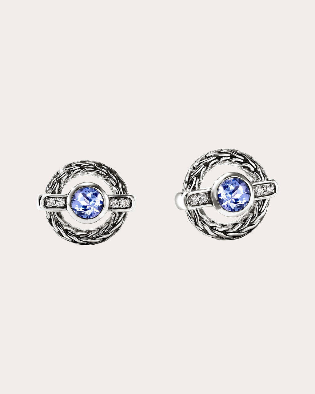Tanzanite & Diamond Icon Stud Earrings