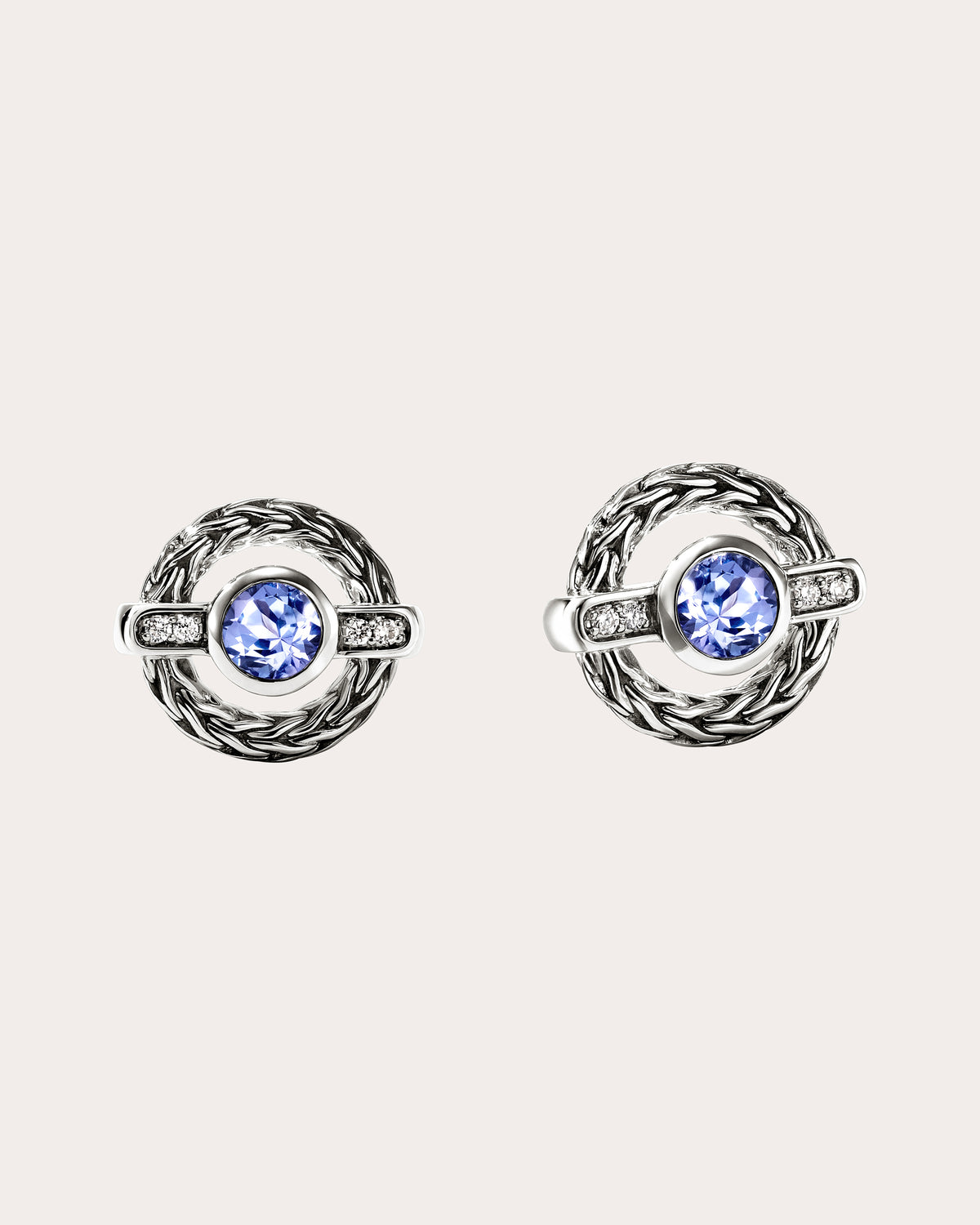 Tanzanite & Diamond Icon Stud Earrings