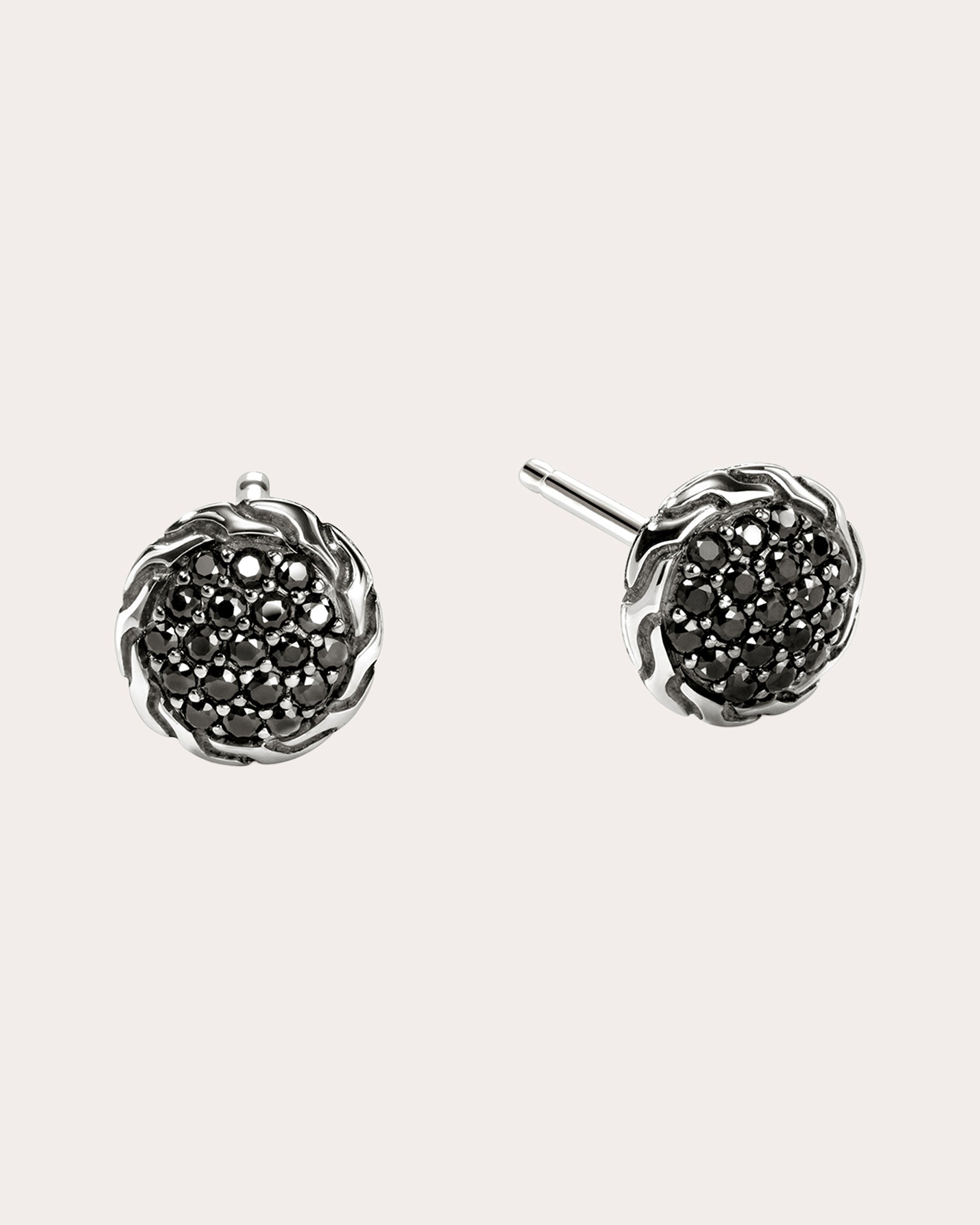 Black Sapphire JH Essential Pavé Stud Earrings