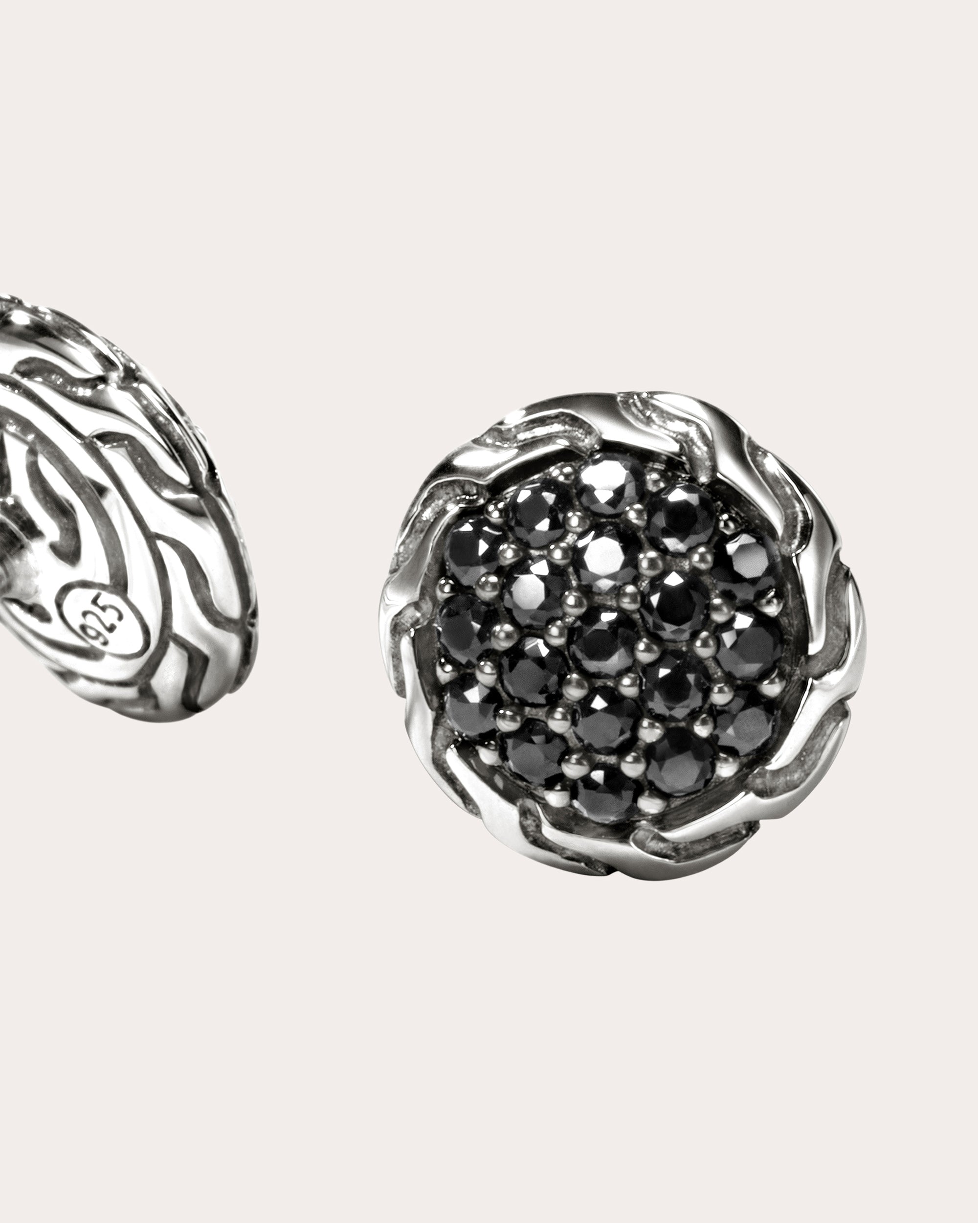Black Sapphire JH Essential Pavé Stud Earrings