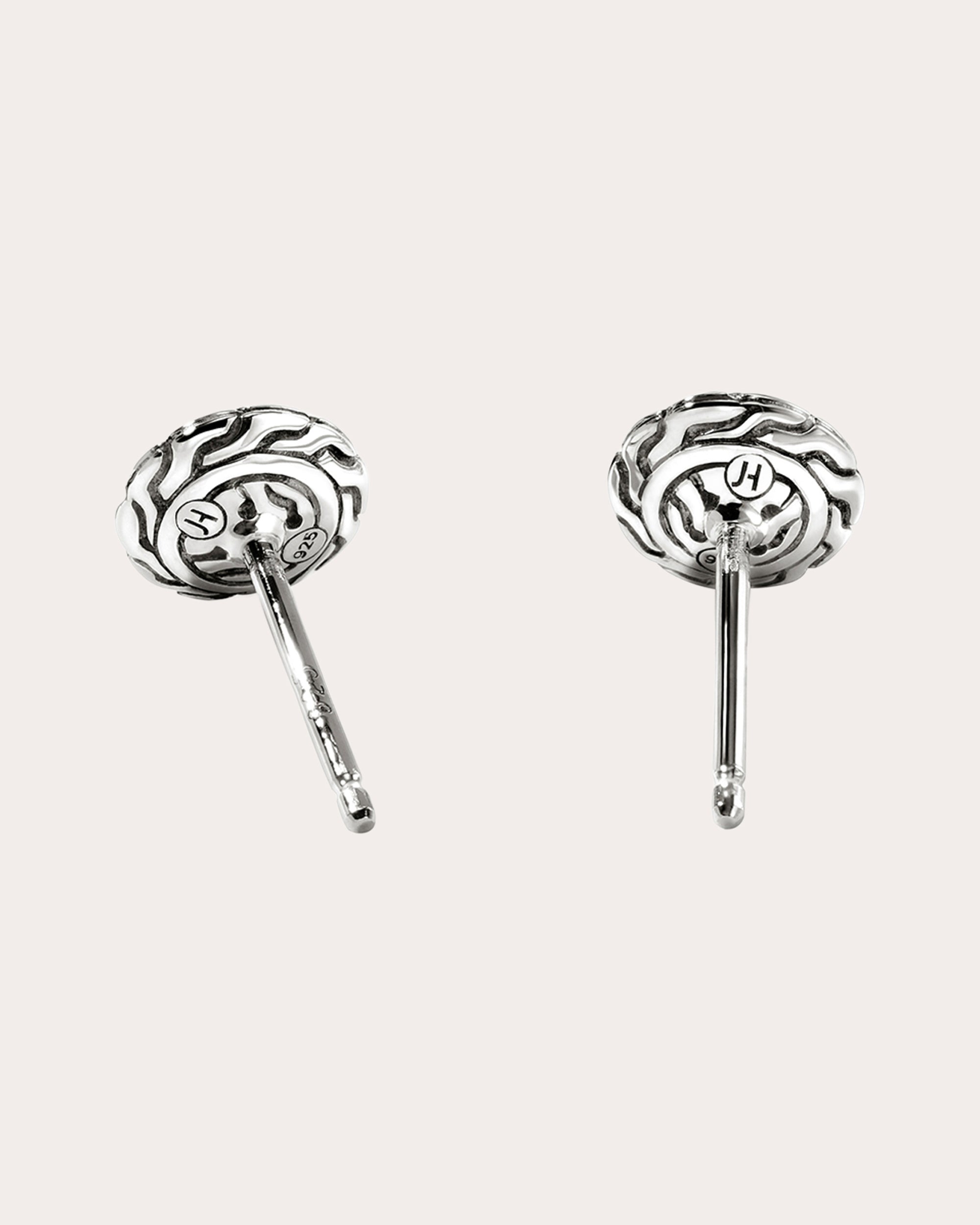 Blue Sapphire JH Essential Pavé Stud Earrings