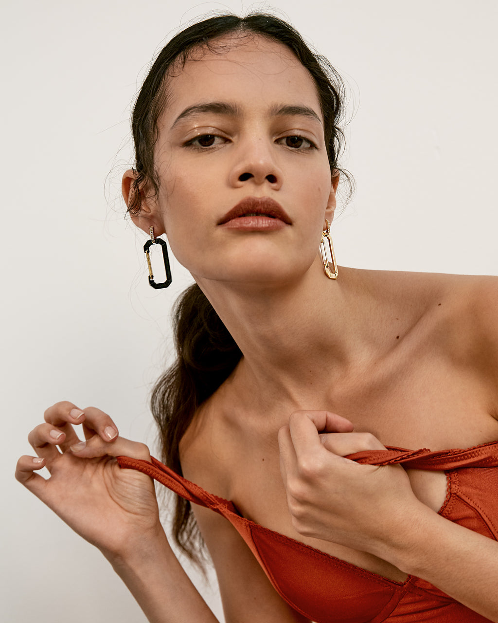 Big Chiara 18K Two-Tone Gold and Diamond Single Earring