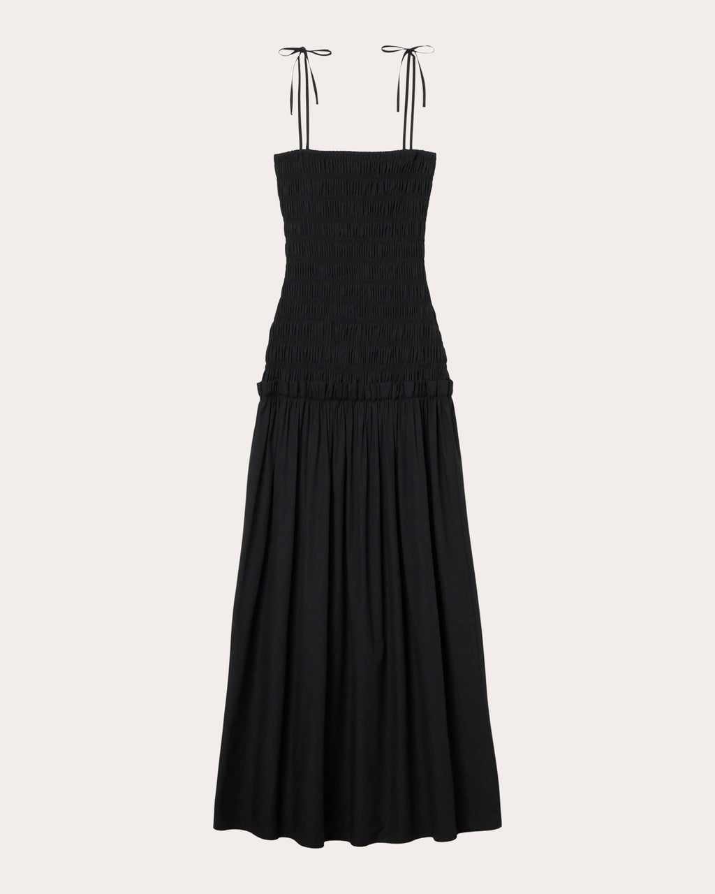 Eddy Smocked Cotton Drop-Waist Maxi Dress
