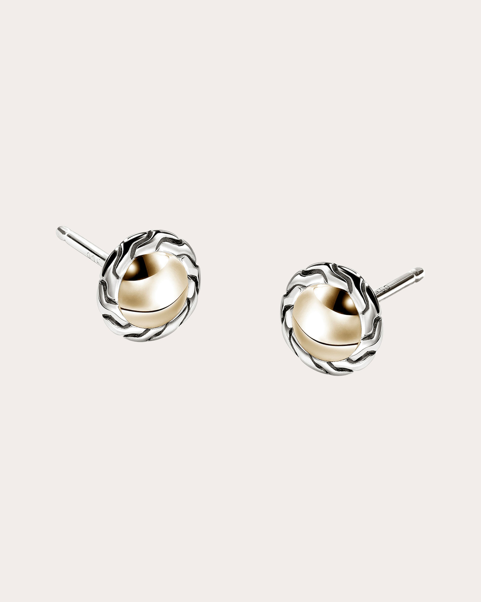 Two-Tone JH Essential Stud Earrings