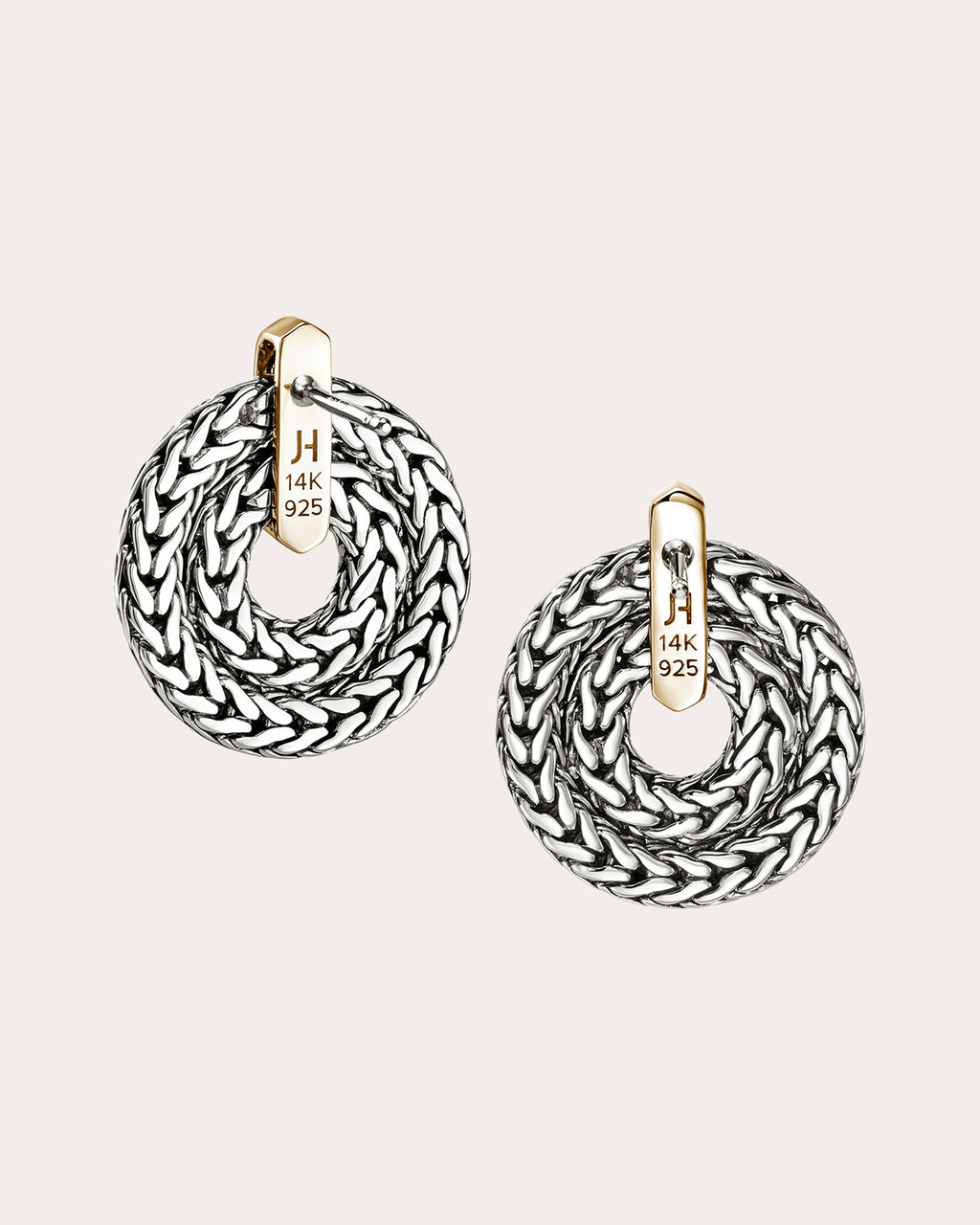Two-Tone Icon Link Earrings