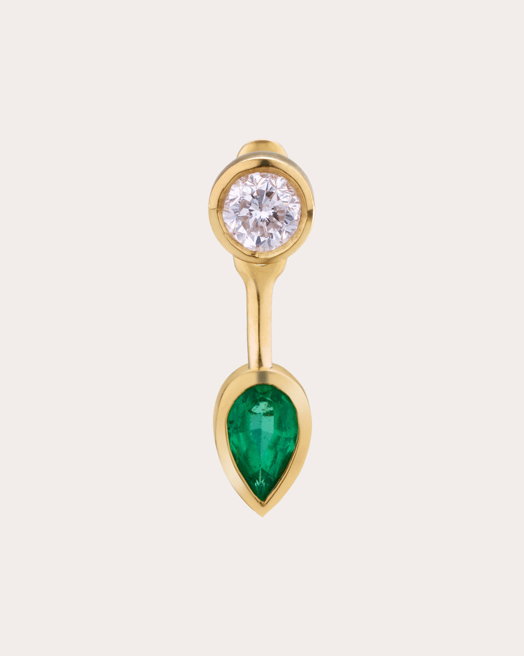 Emerald & 18k Gold Aegis Ear Jacket