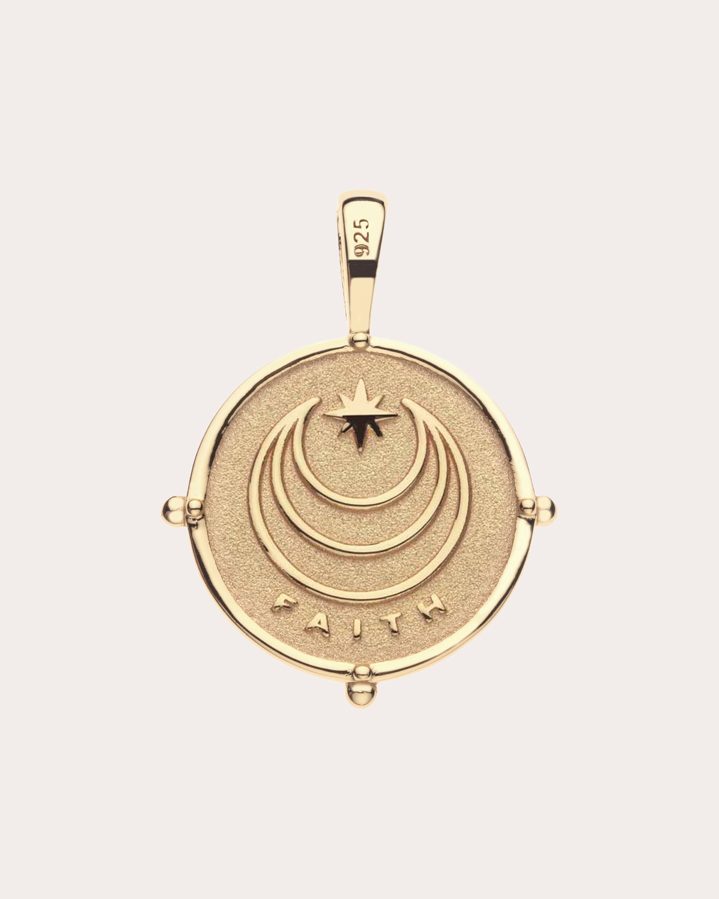 Topaz FAITH Petite Coin Pendant Necklace