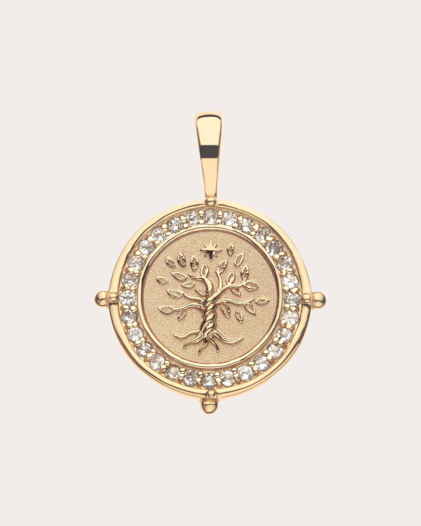 Topaz FAITH Petite Coin Pendant Necklace