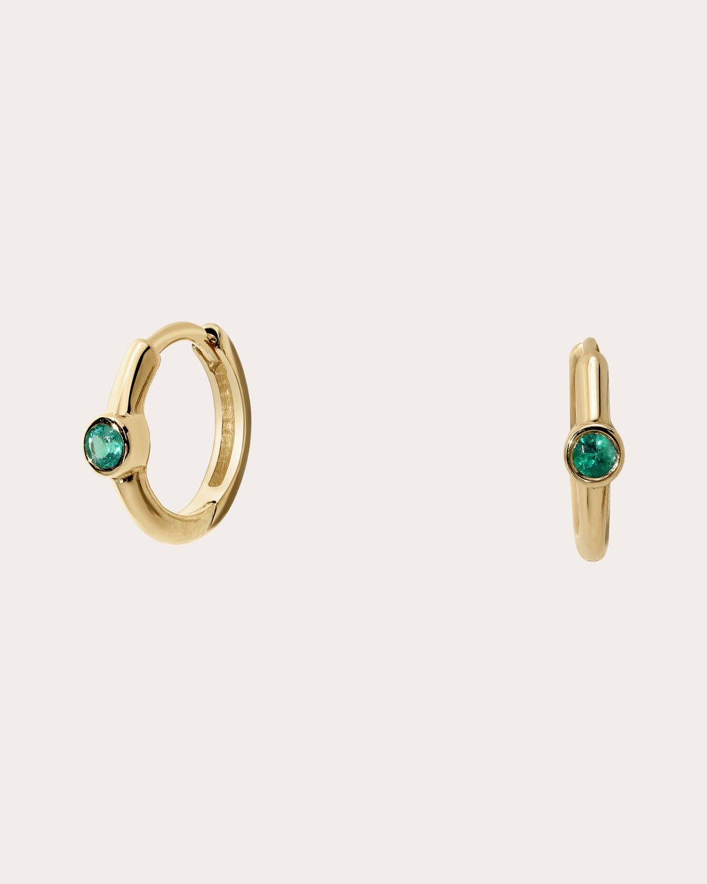 Emerald Romy Huggie Earrings