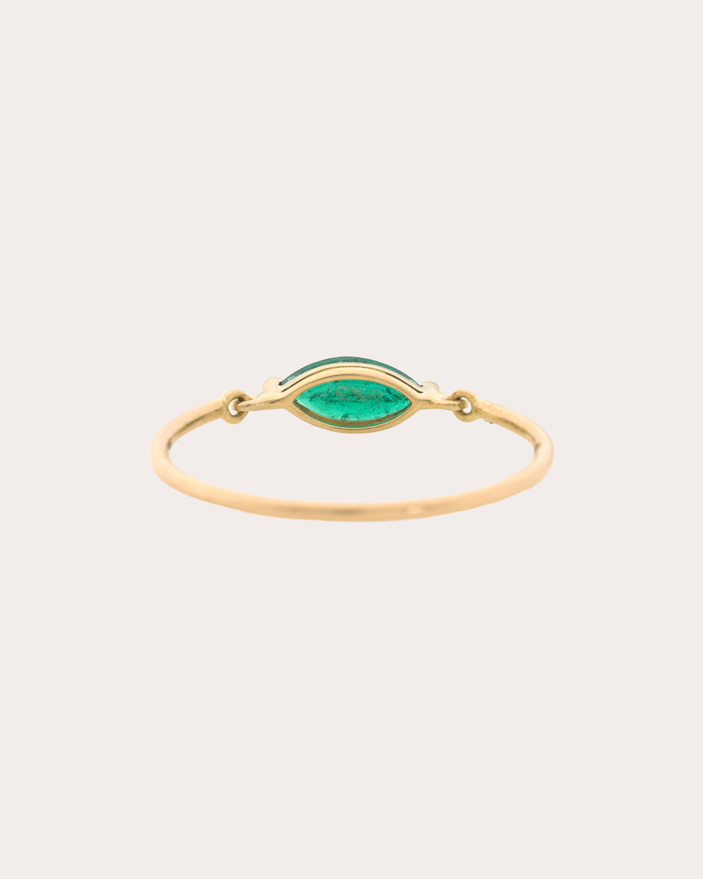Emerald Marquise Petite Circle Ring