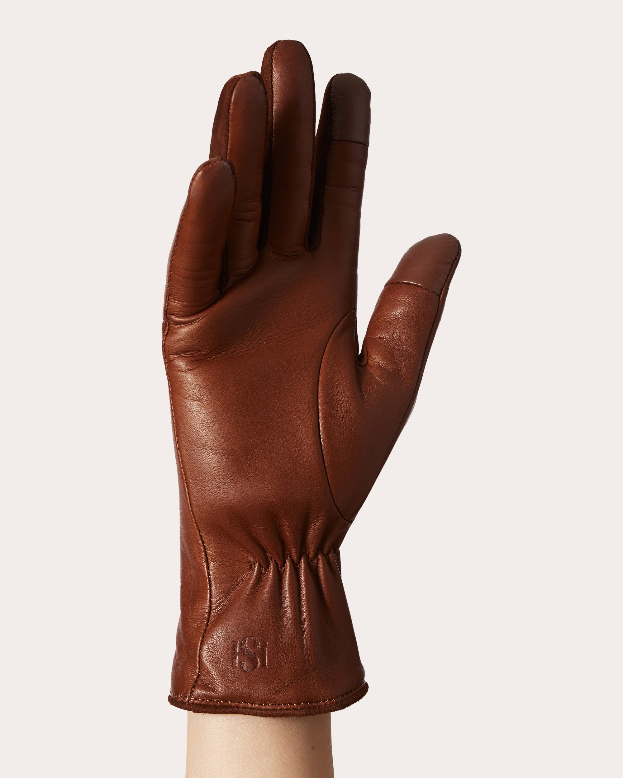 Saddle Brown Essentials Leather Gloves