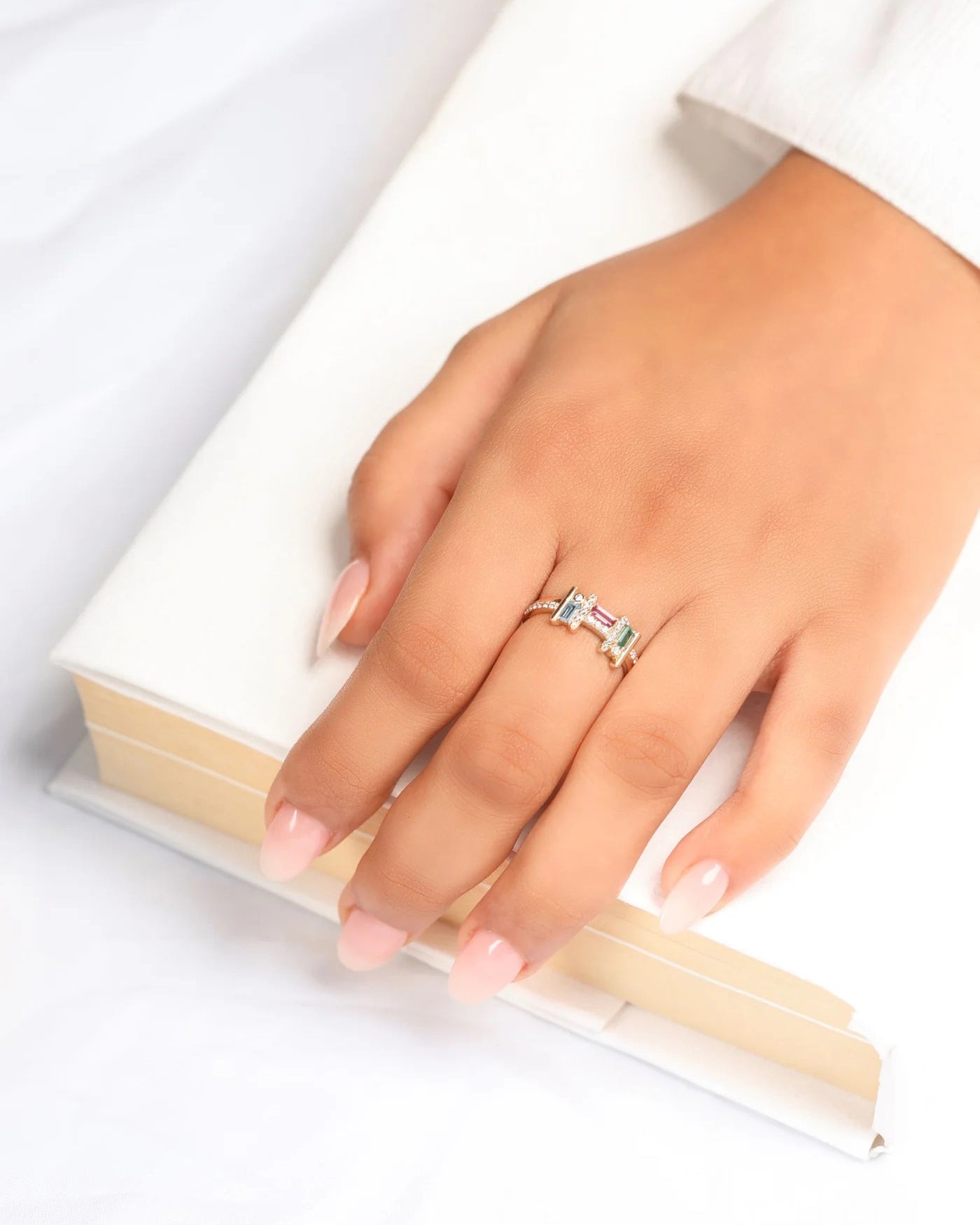 Diamond & Gemstone 14k Gold Ethereal Reine Ring