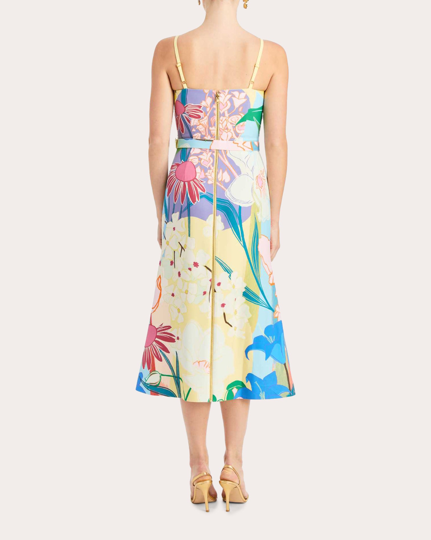 Eugenia Floral Crepe Reversible Midi Dress