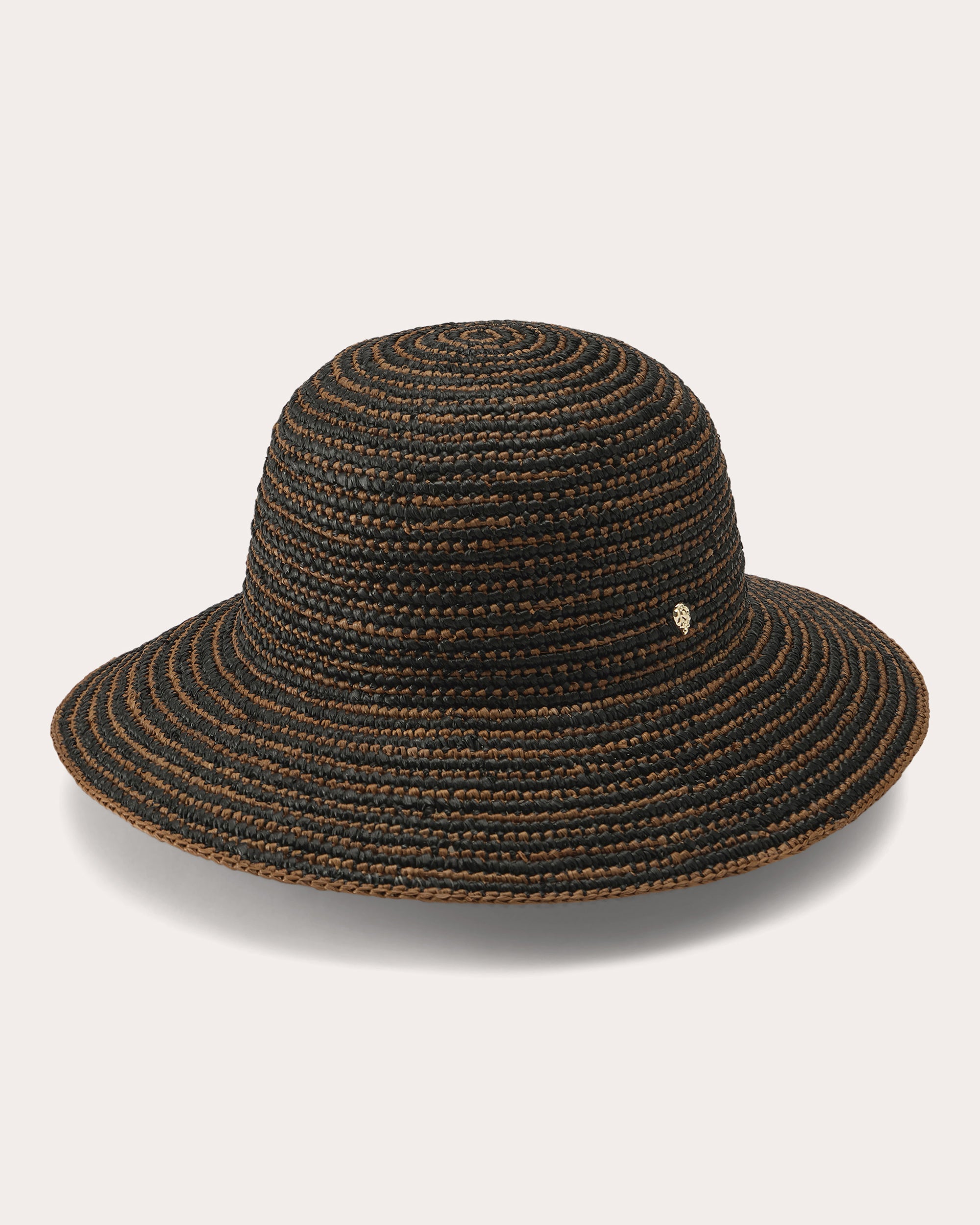 Evadine Stripe Crocheted Raffia Sun Hat