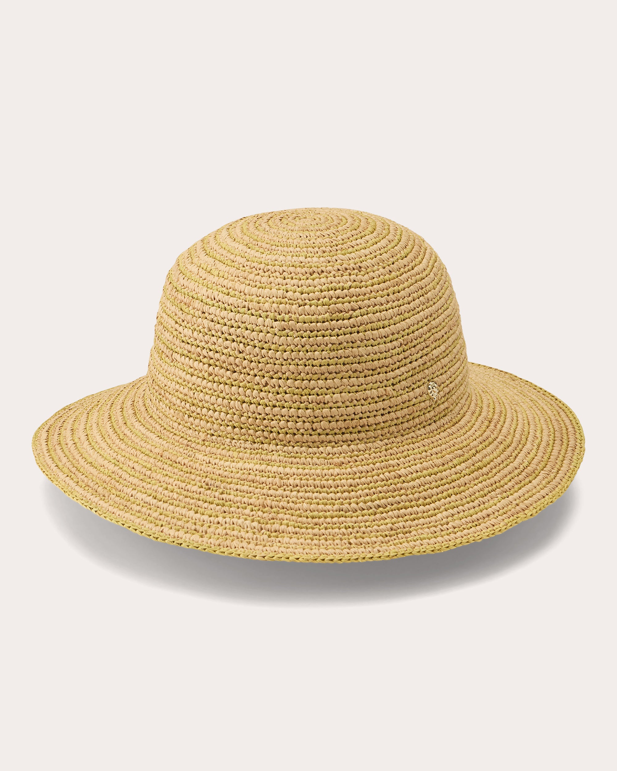 Evadine Stripe Crocheted Raffia Sun Hat