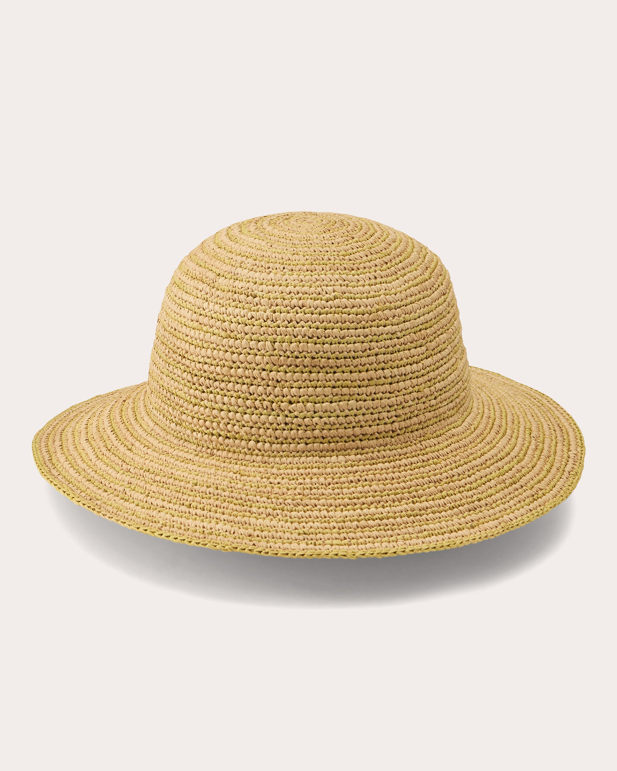 Evadine Stripe Crocheted Raffia Sun Hat