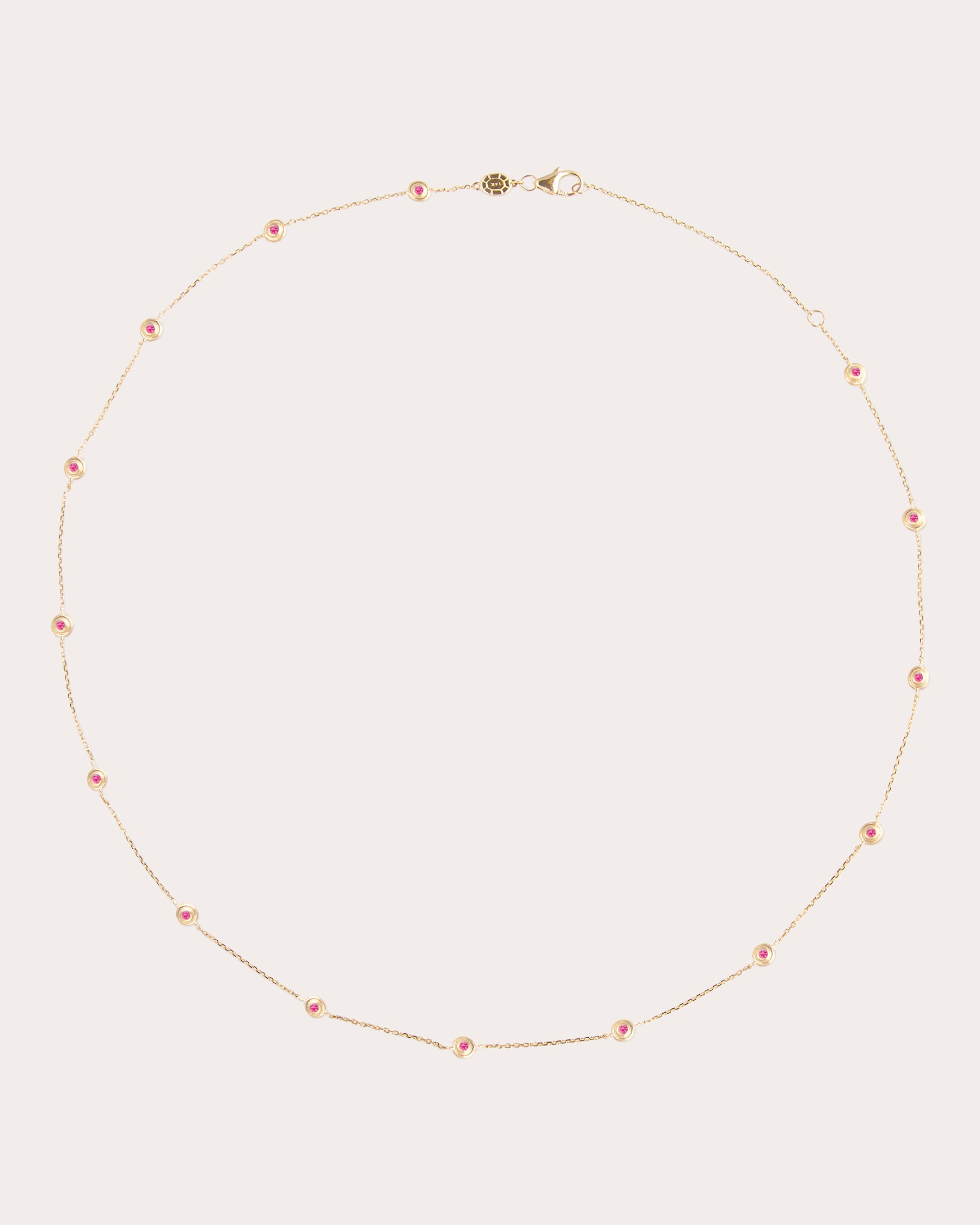 Pink Sapphire Evolve Station Necklace