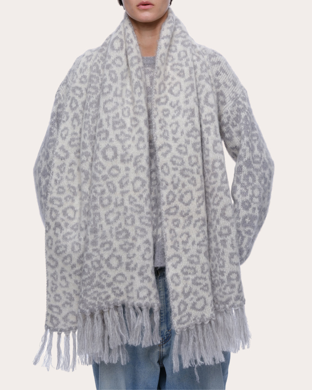 Cristobal Fringed Jacquard-Knit Cashmere-Blend Scarf