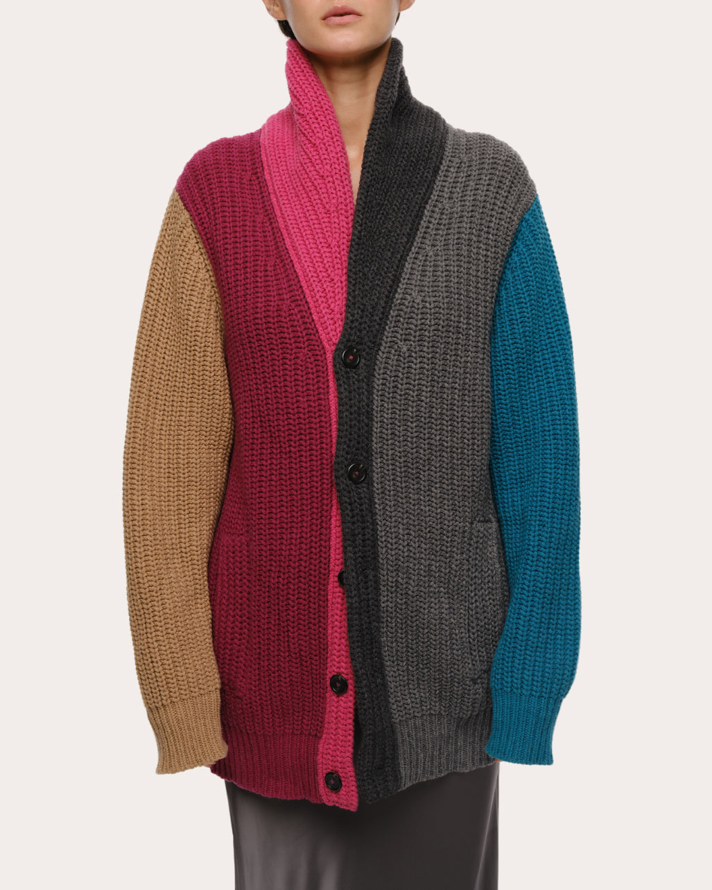 Quinn Cashmere Wool Shawl Collar Cardigan