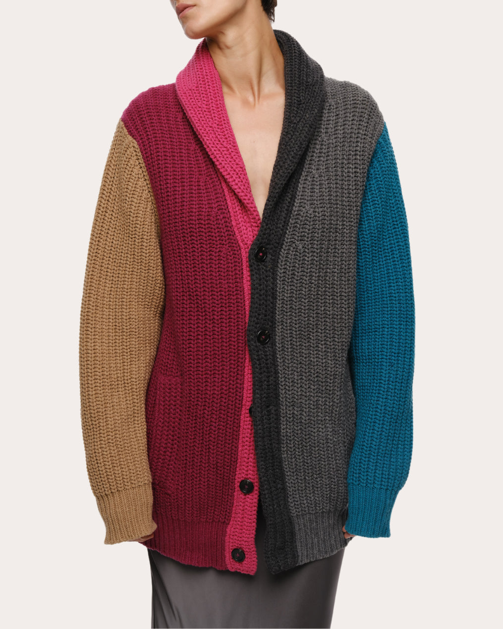 Quinn Cashmere Wool Shawl Collar Cardigan