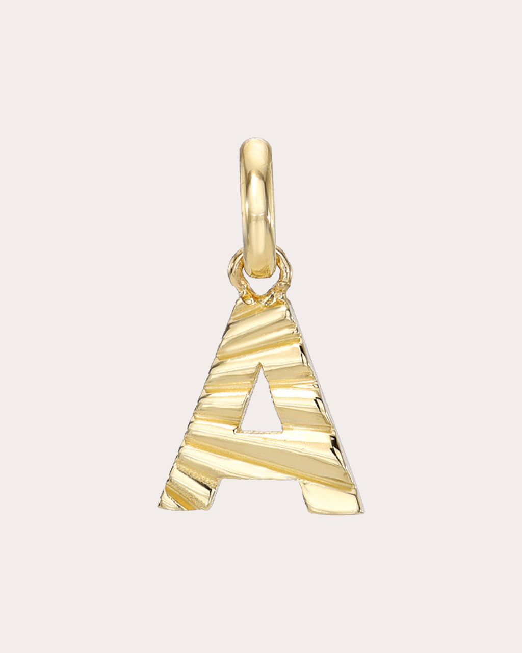 14K Gold Fluted Initial Pendant