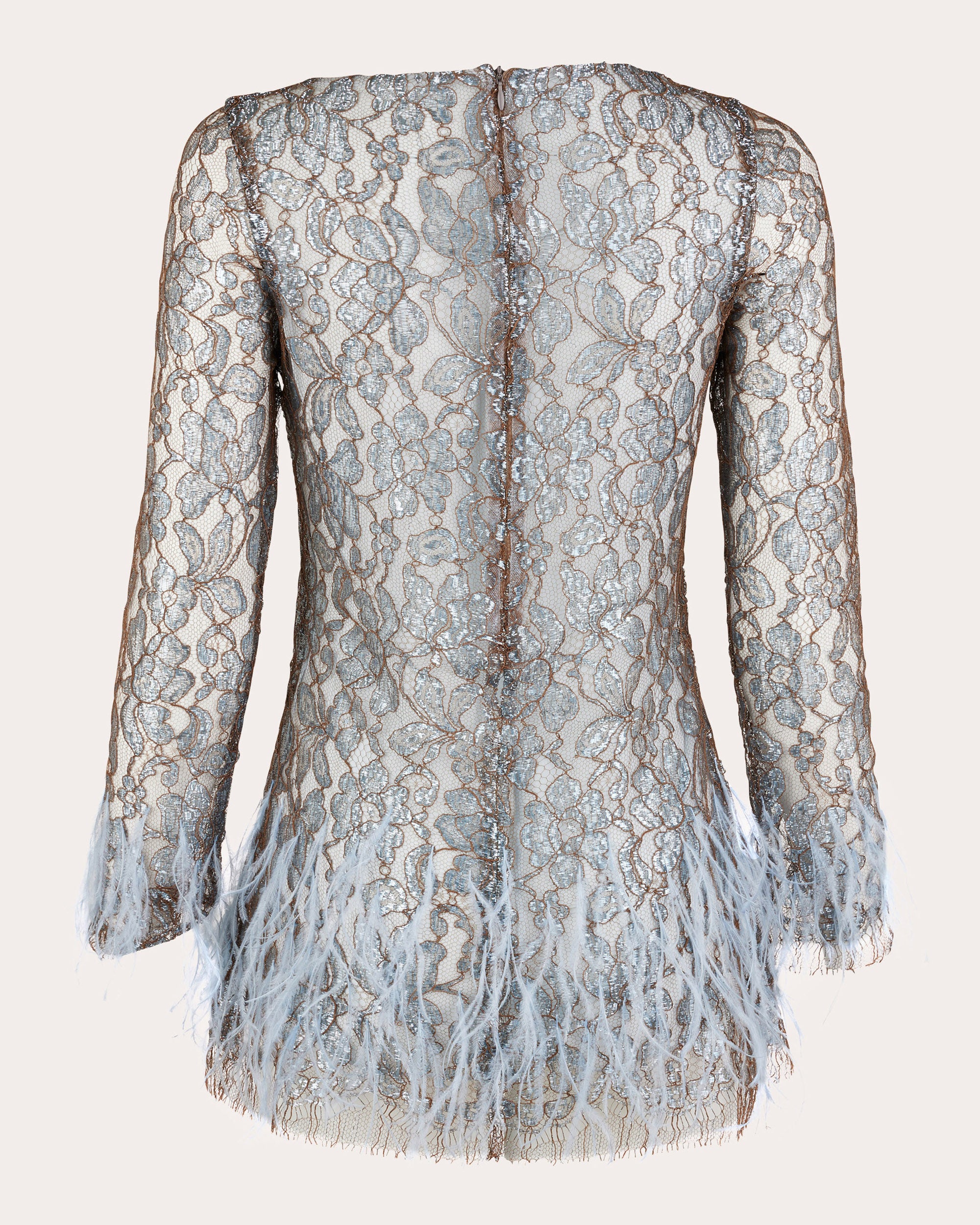 Ellipse Night Feathered Lace Top
