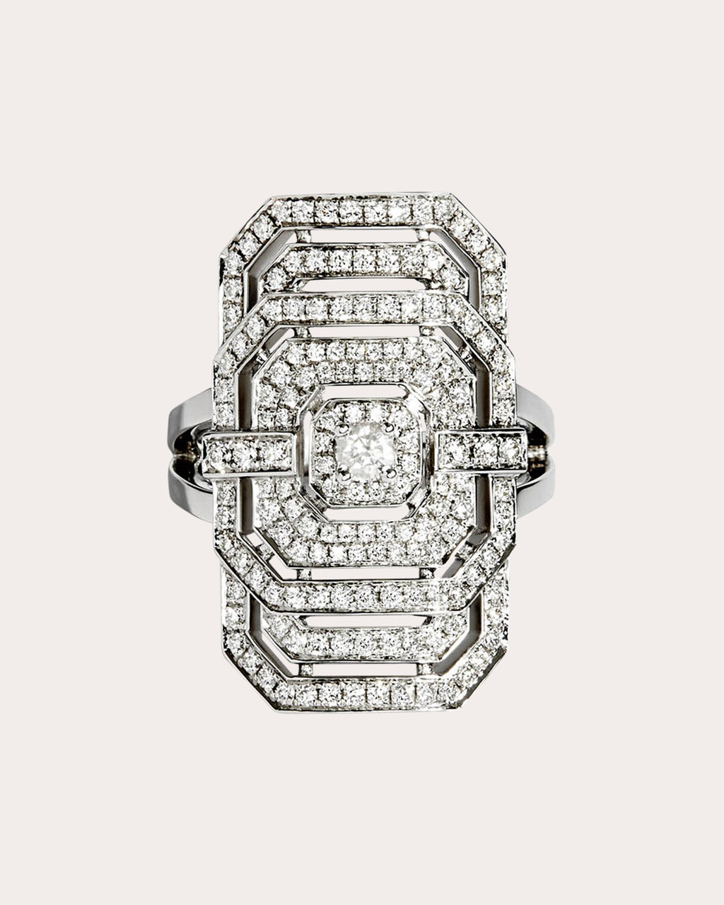 My Way Rhodium-Plated Sterling Silver Diamond Ring