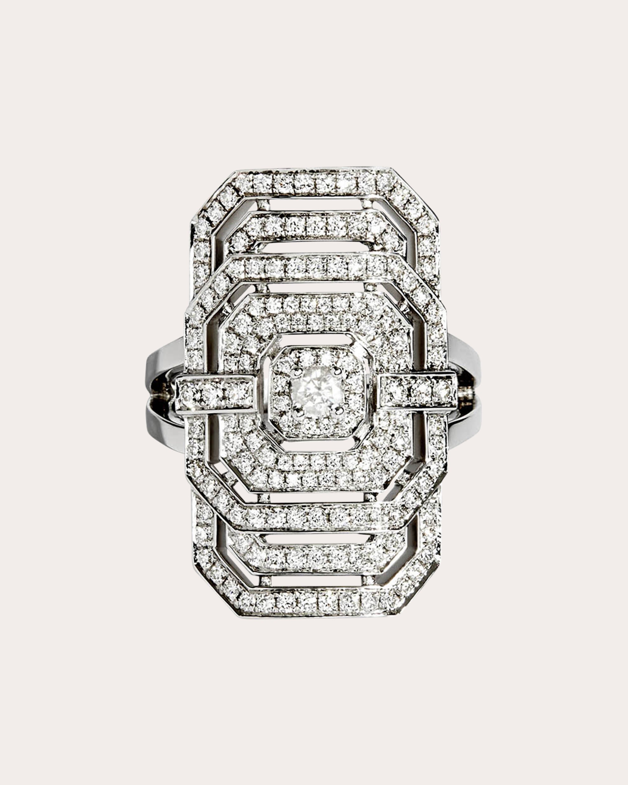 My Way Rhodium-Plated Sterling Silver Diamond Ring