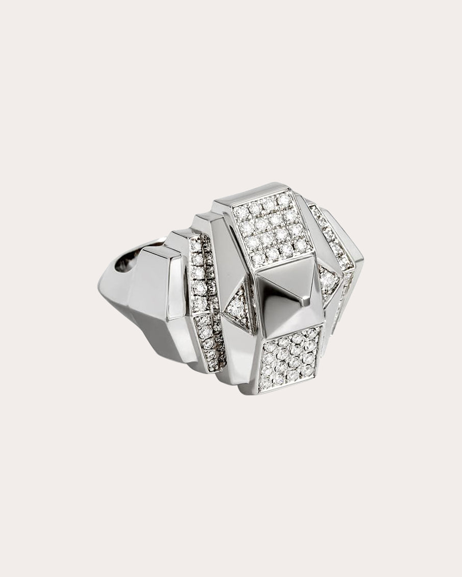 Rockaway Rhodium-Plated Sterling Silver Diamond Ring