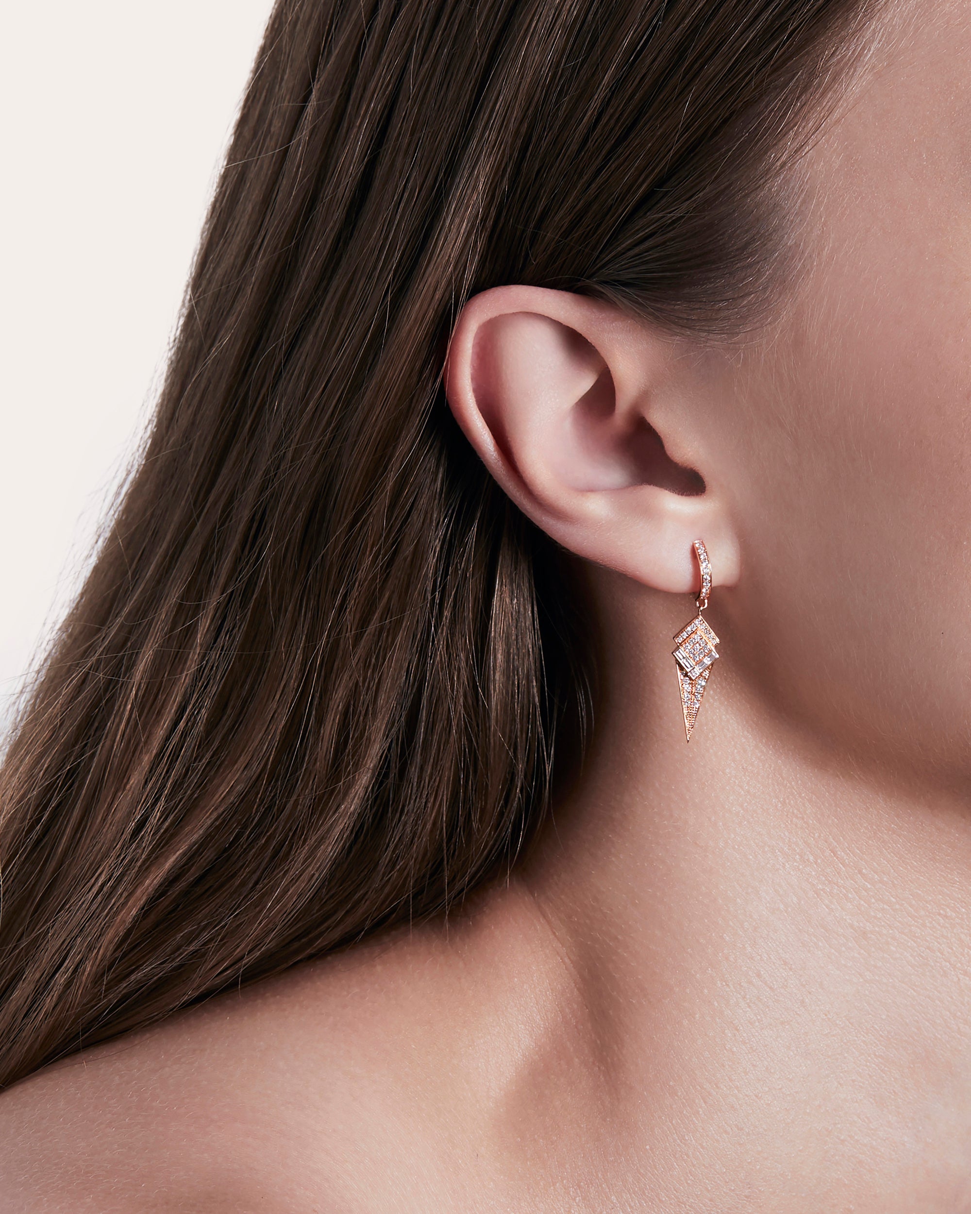 Stairway 18K Gold Diamond Single Earring