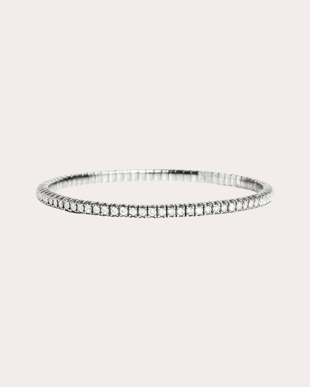 Anyway Rhodium-Plated Diamond Bangle
