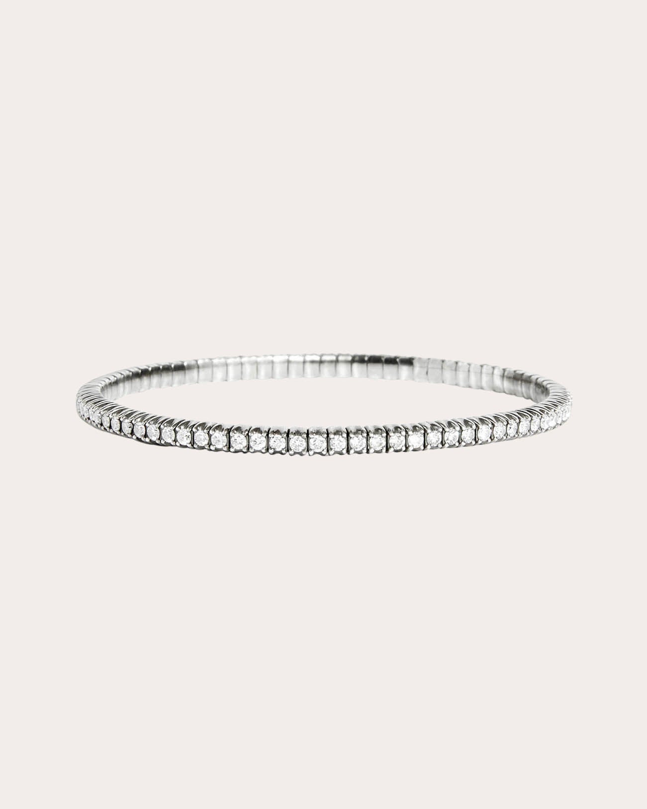 Anyway Rhodium-Plated Diamond Bangle