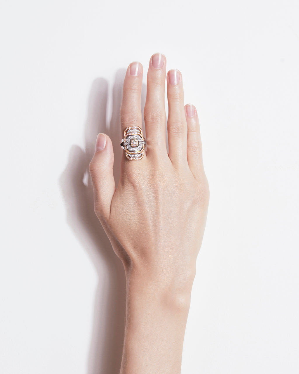 My Way 18K Gold and Rhodium-Plated Sterling Silver Diamond Ring