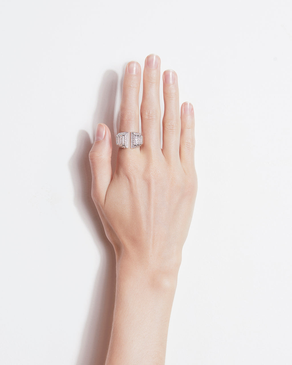 Meaningful Rhodium-Plated Sterling Silver Diamond Ring