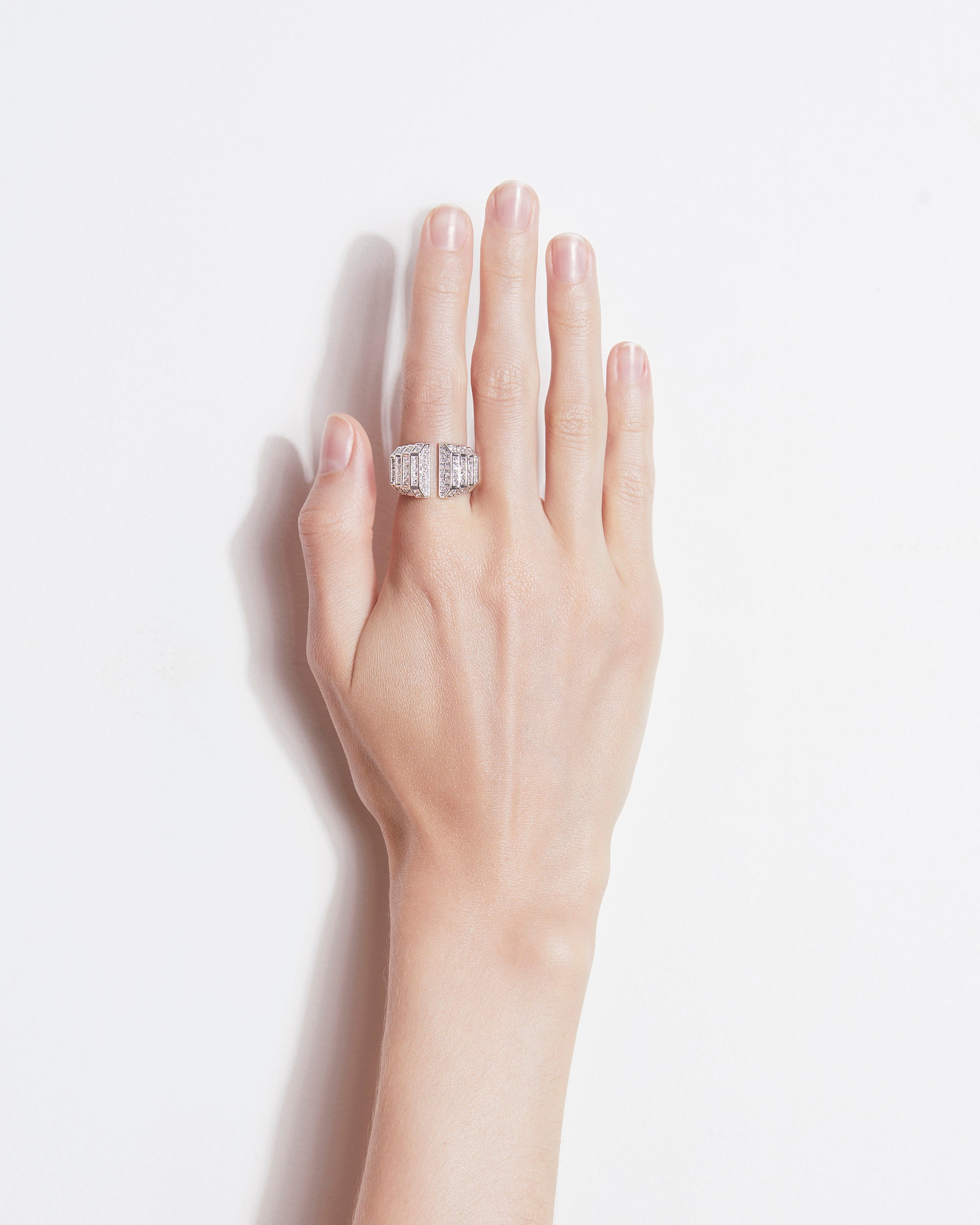 Meaningful Rhodium-Plated Sterling Silver Diamond Ring